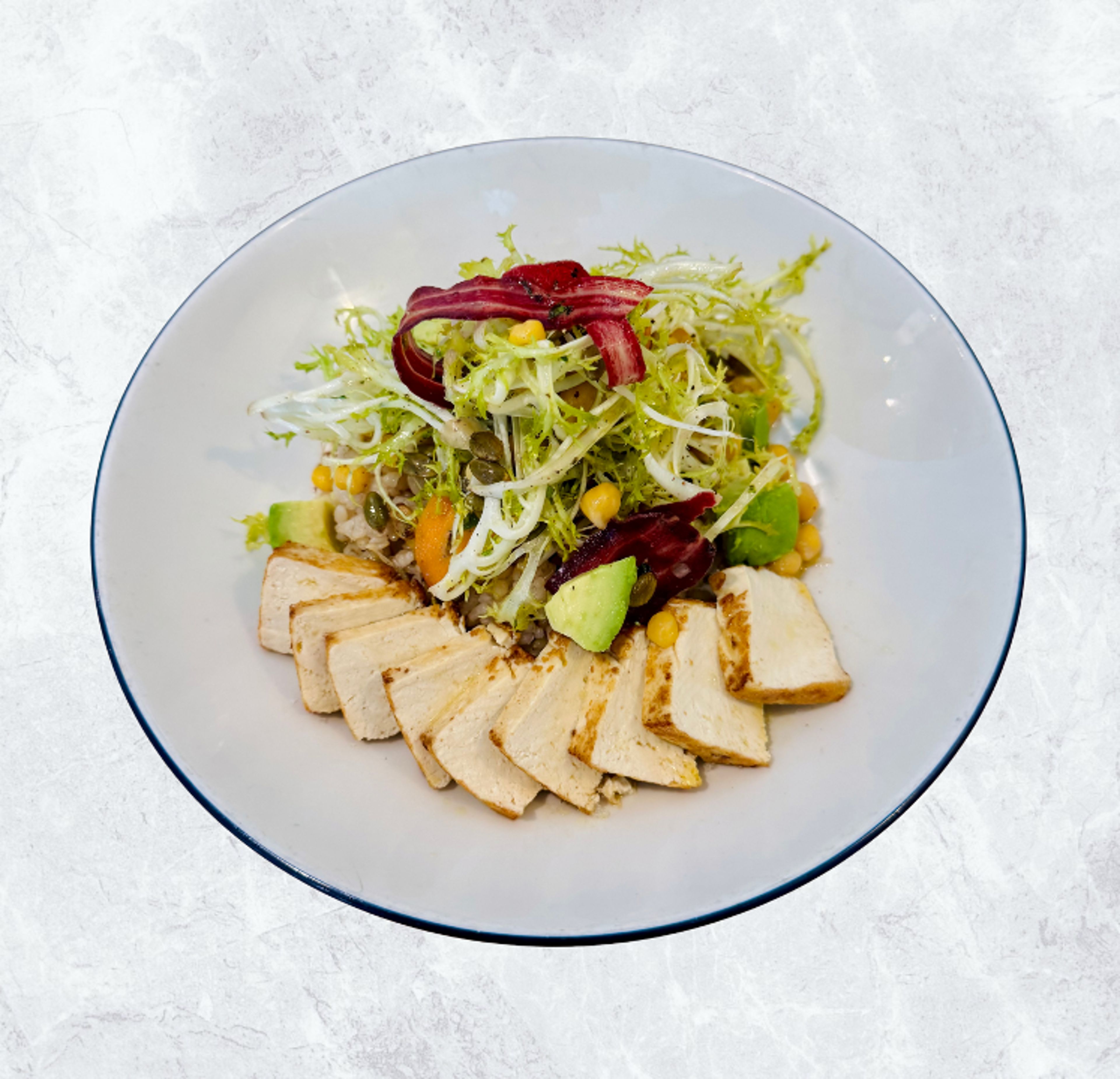 Mediterranean Vegan Bowl.