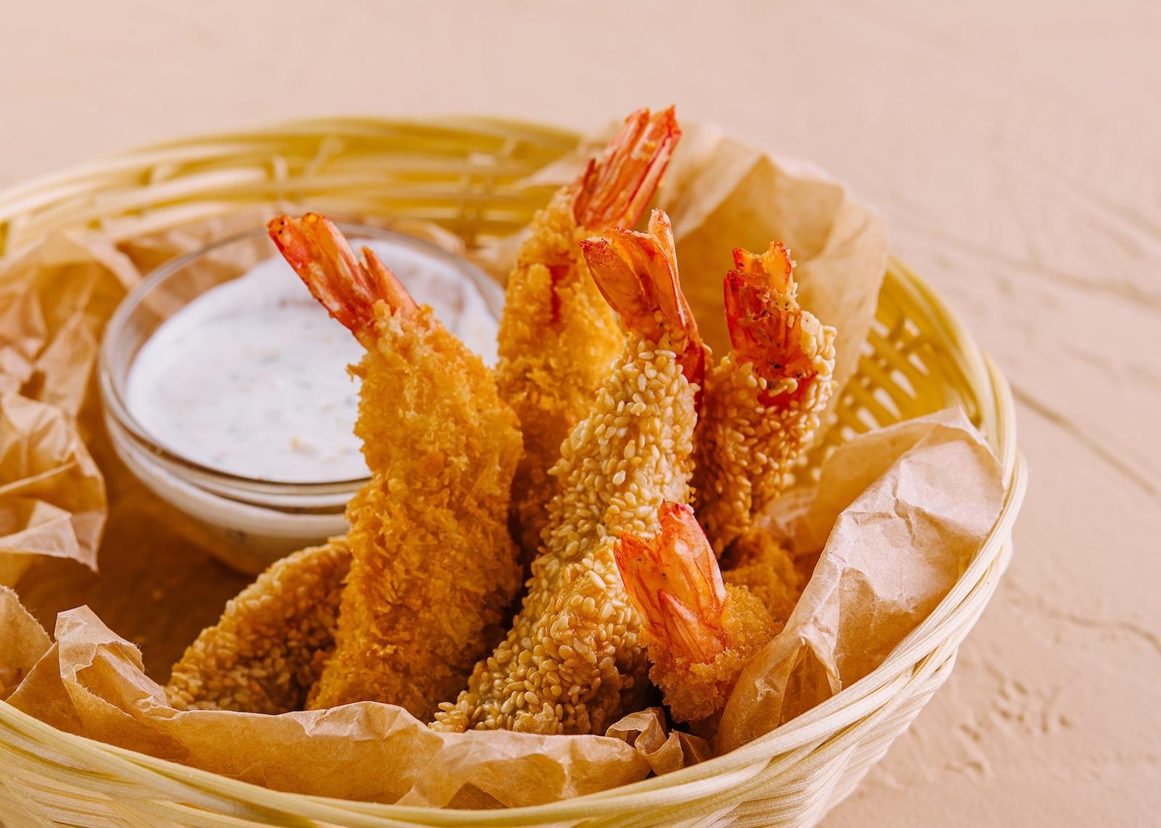 Tempura shrimp 5pcs with fries.