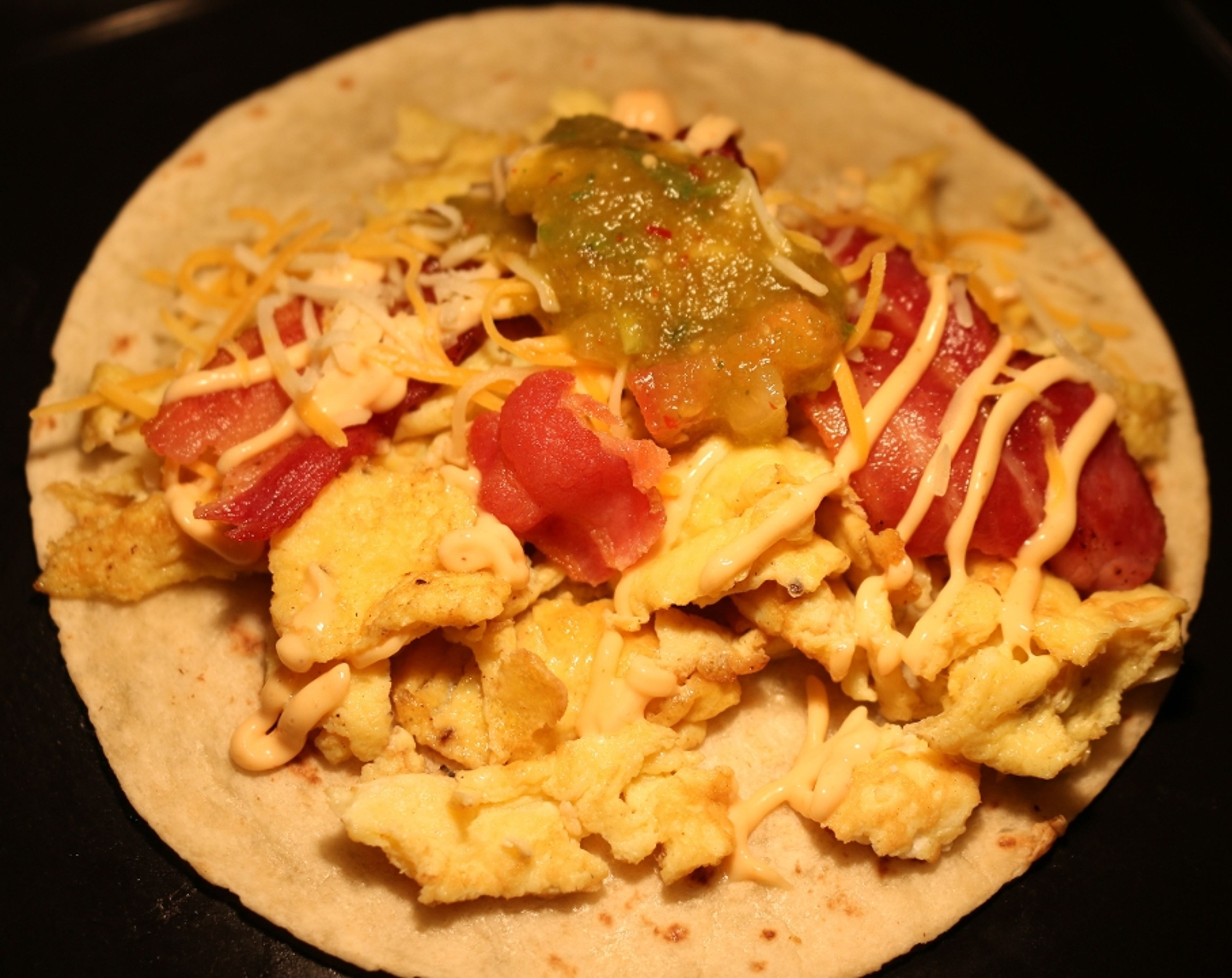 Breakfast Bacon Taco.