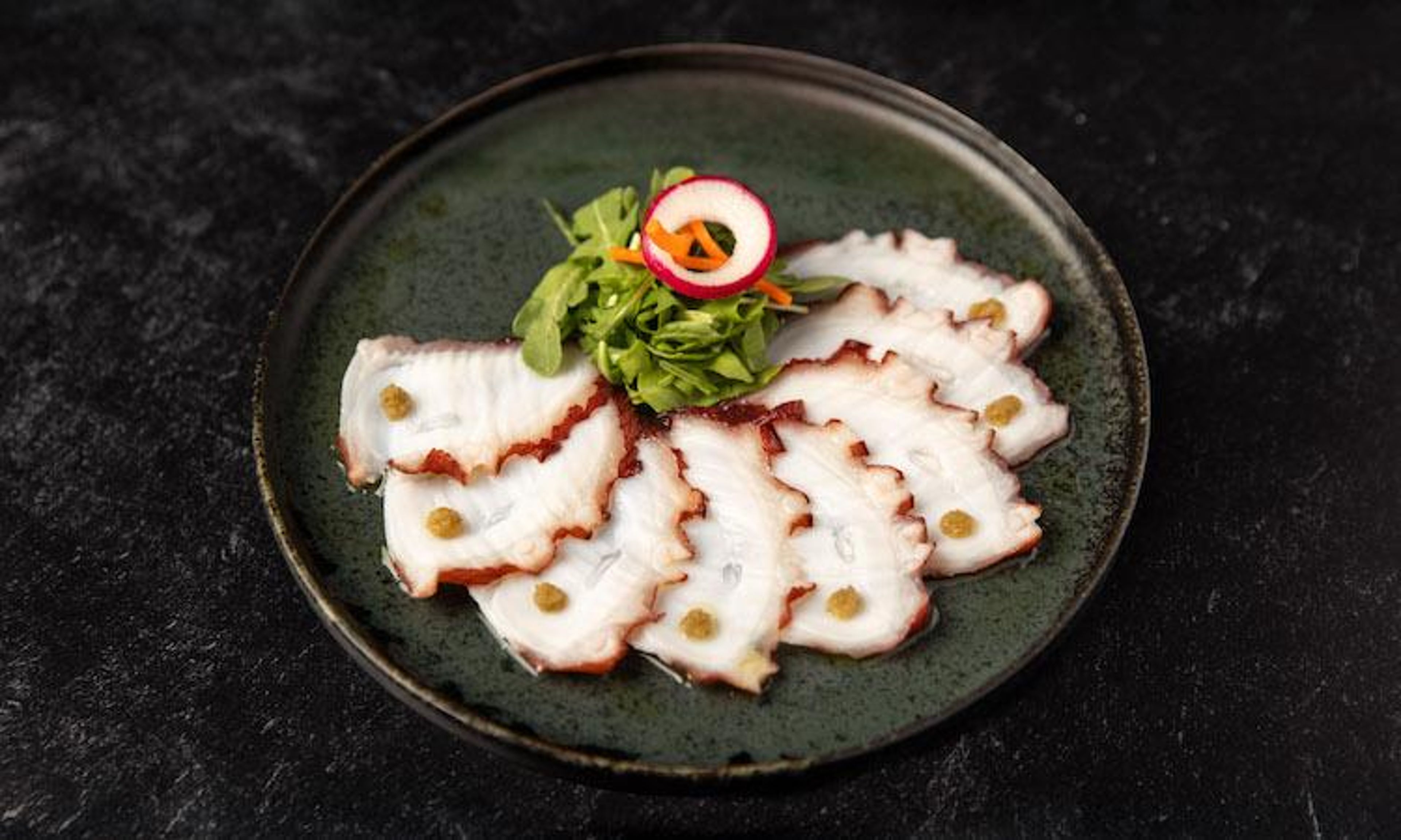 Octopus Sashimi with Yuzu.