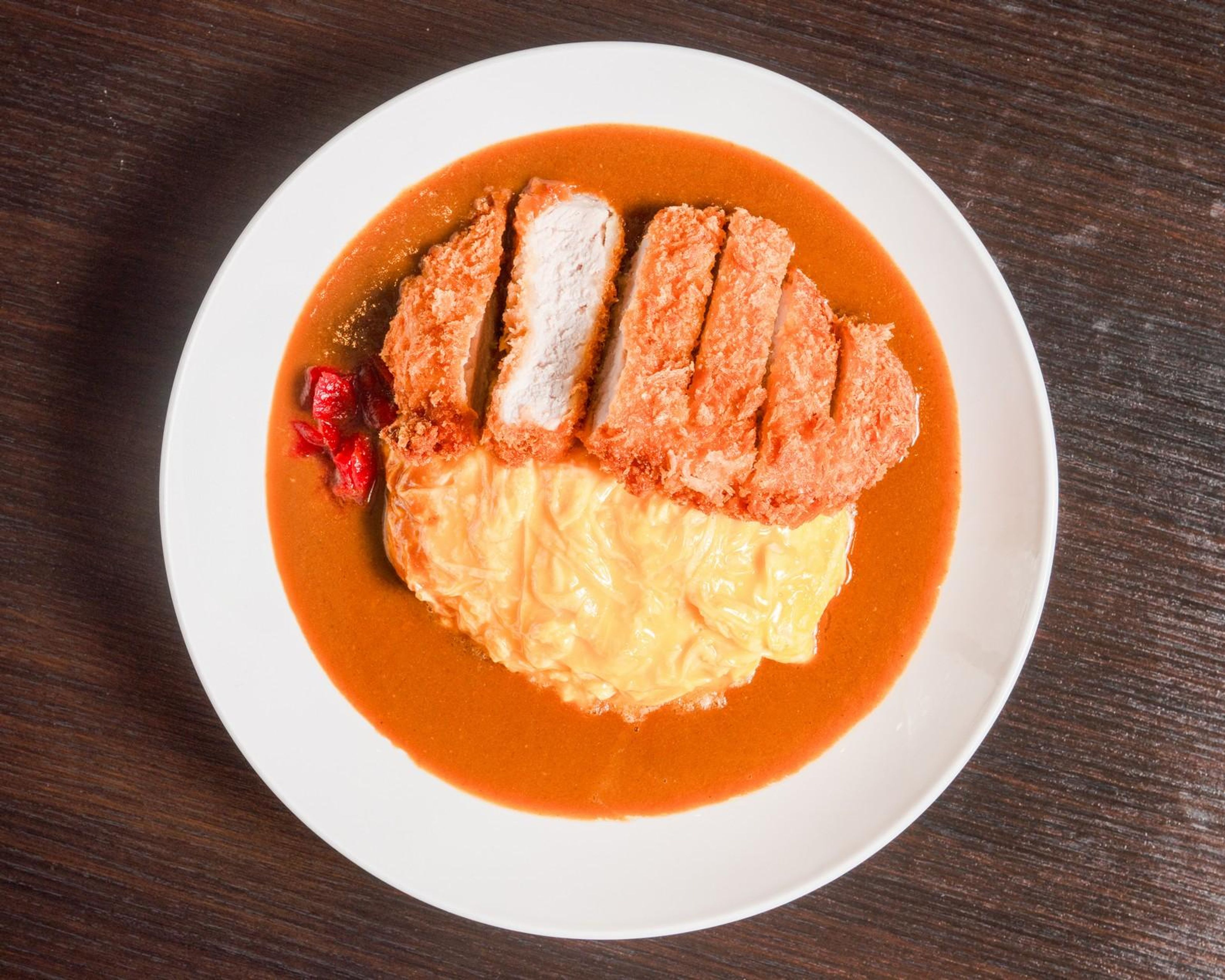 Omelet Pork Katsu Curry.
