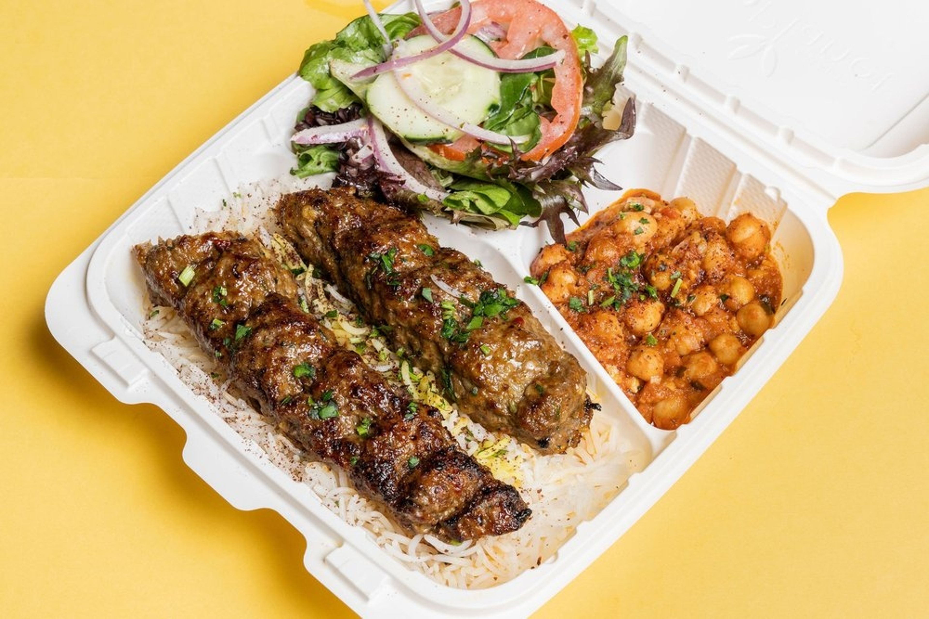 7. Beef Kubideh Platter.