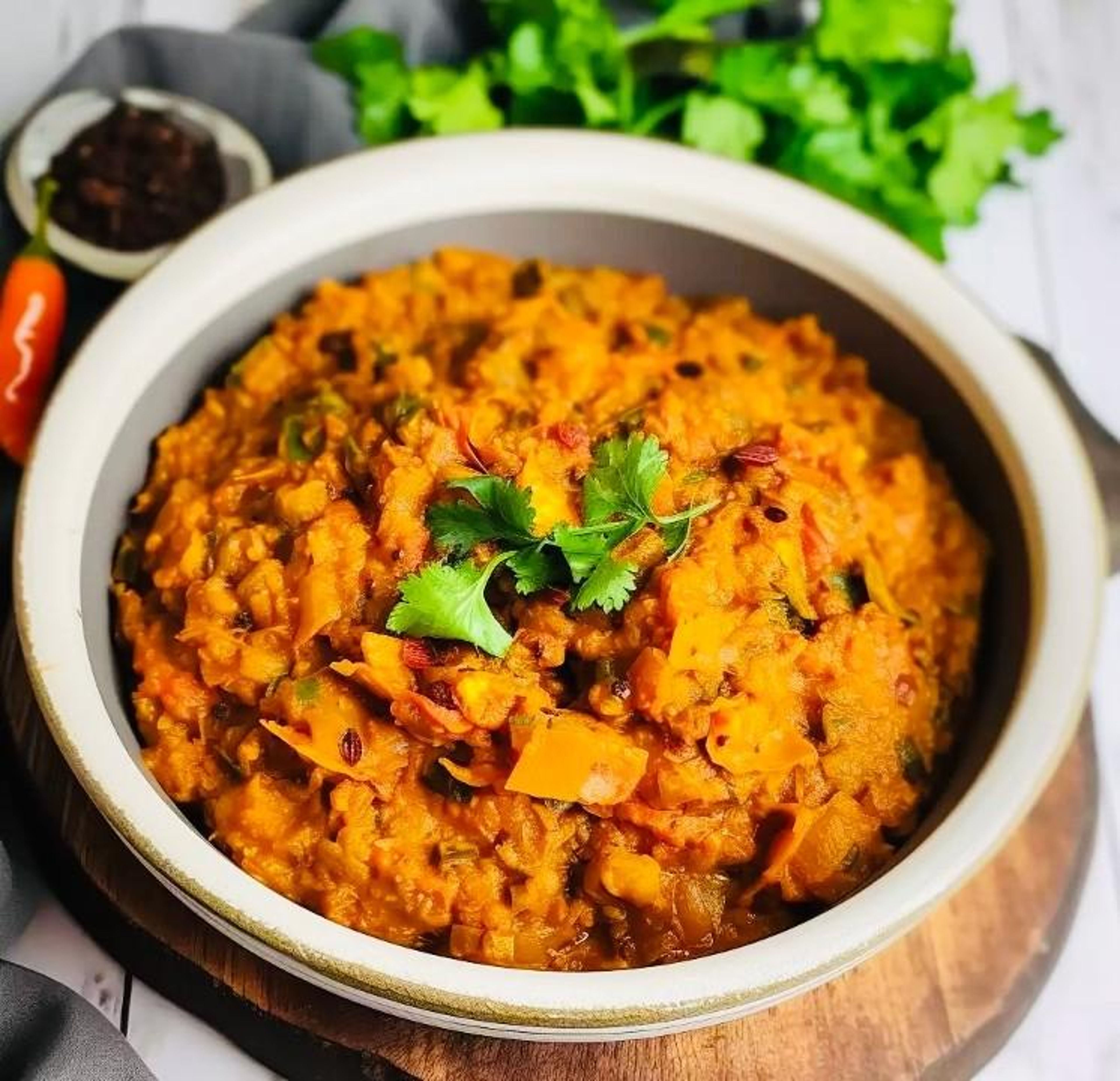 Baigan Bharta (Mashed Eggplant).
