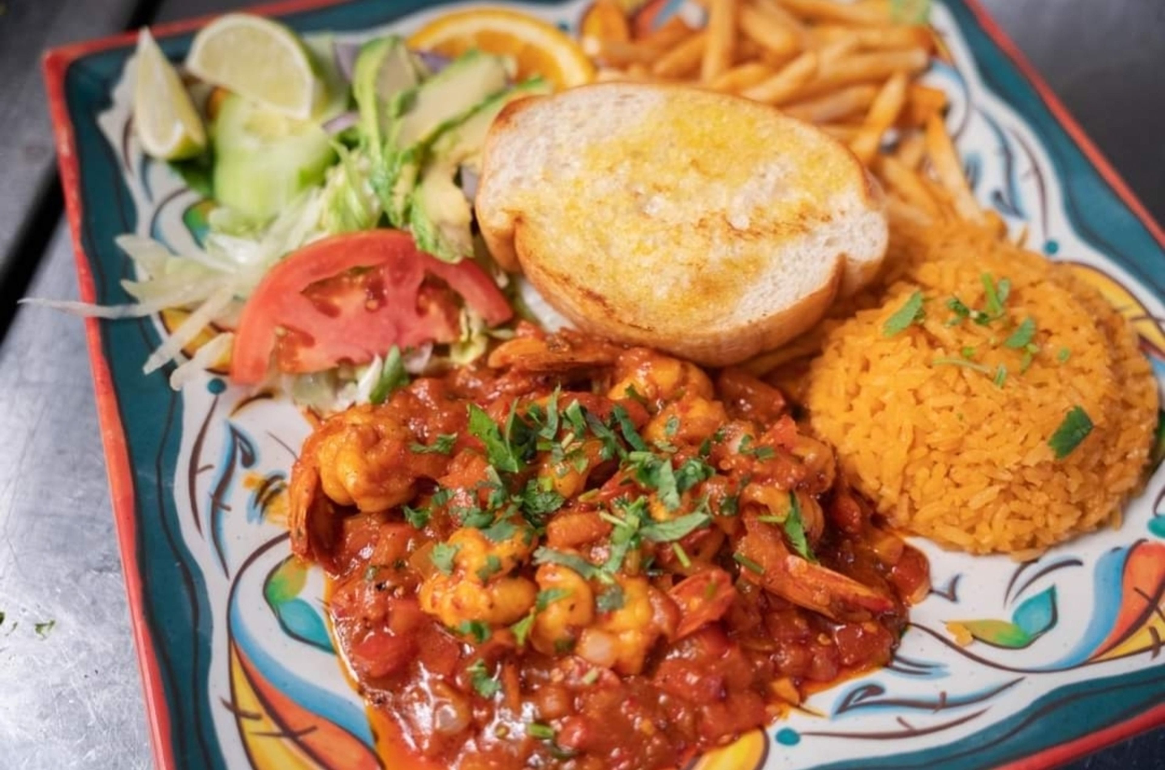 Camarones en Chipotle.