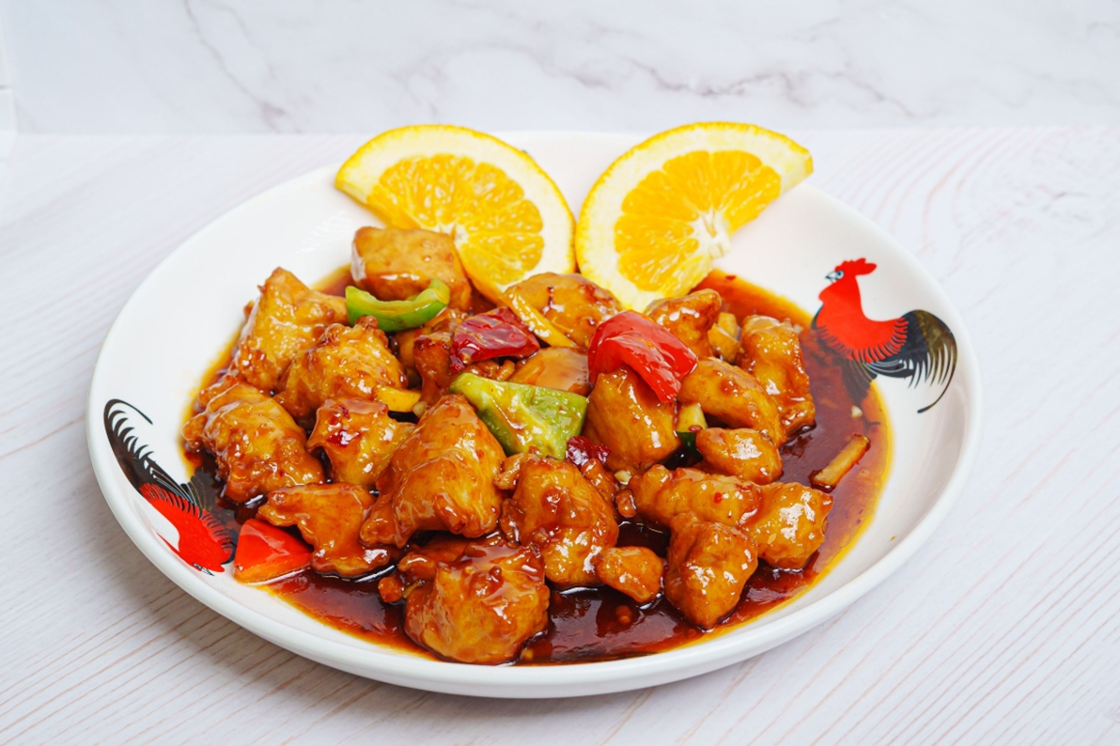 Orange Chicken Dinner 橙子鸡 Pollo A La Naranja.