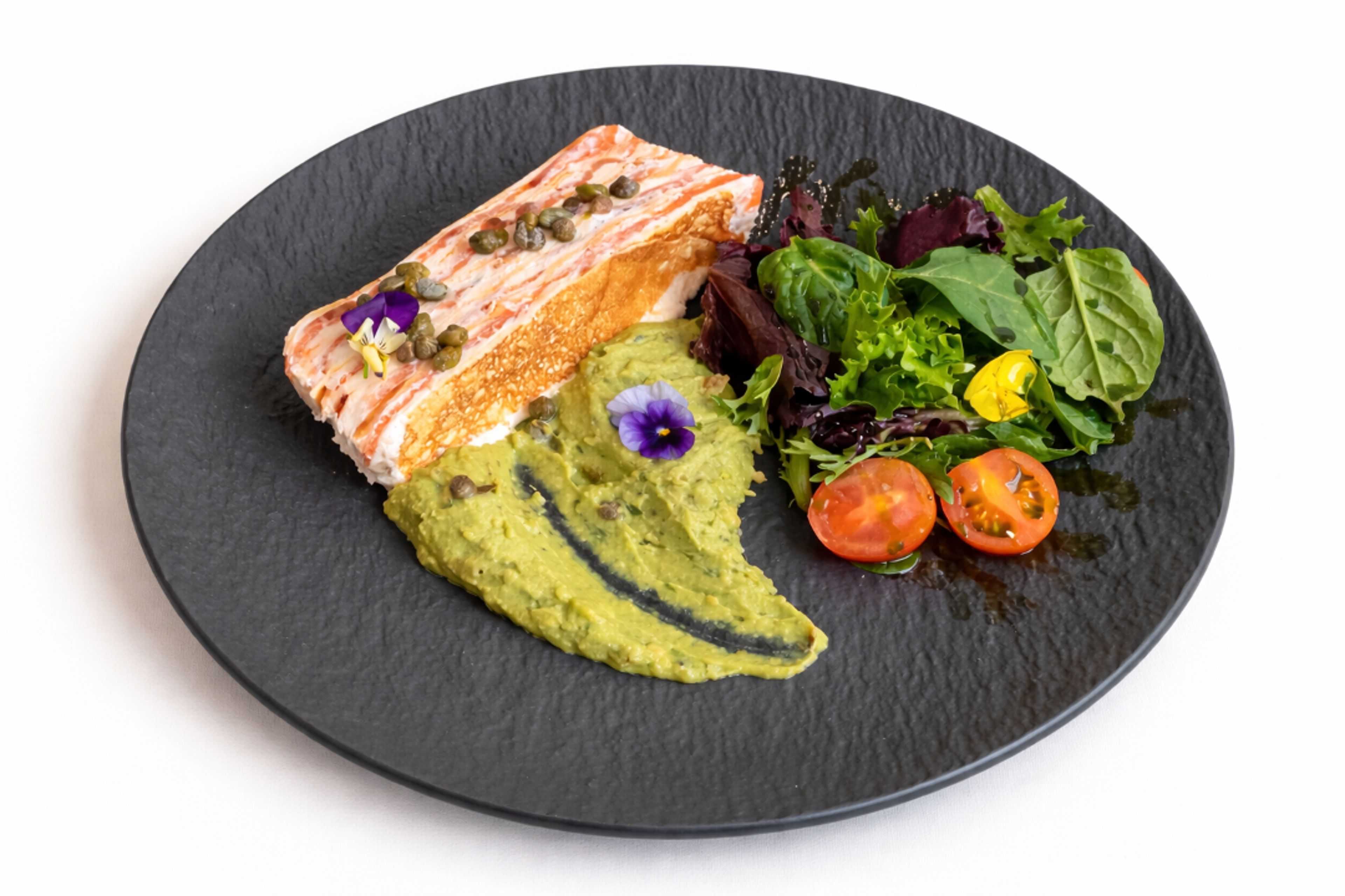 Layered Crêpes with House-Cured Salmon.