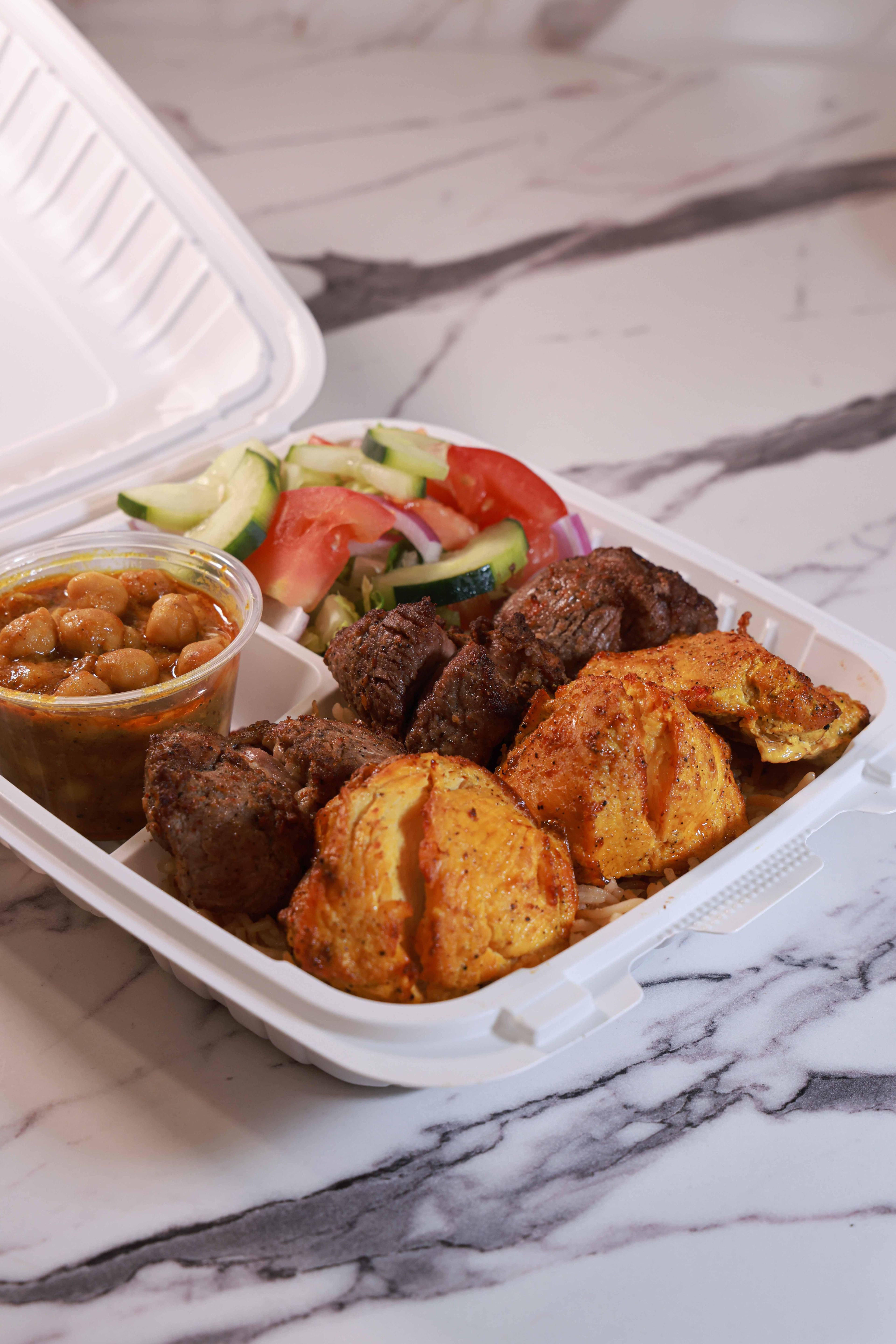 Combo Lamb and Chicken.