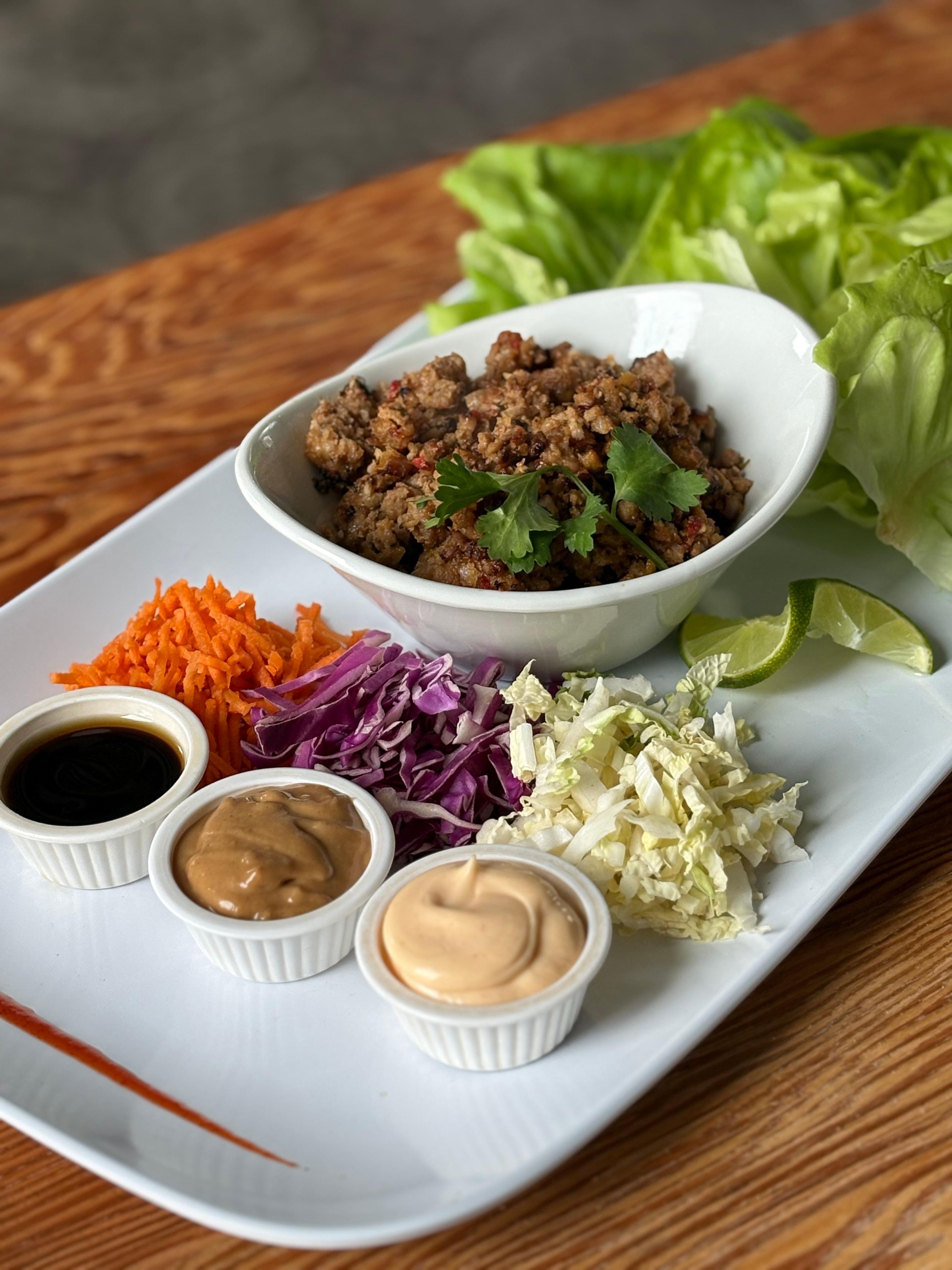 Thai Pork Lettuce Wraps.