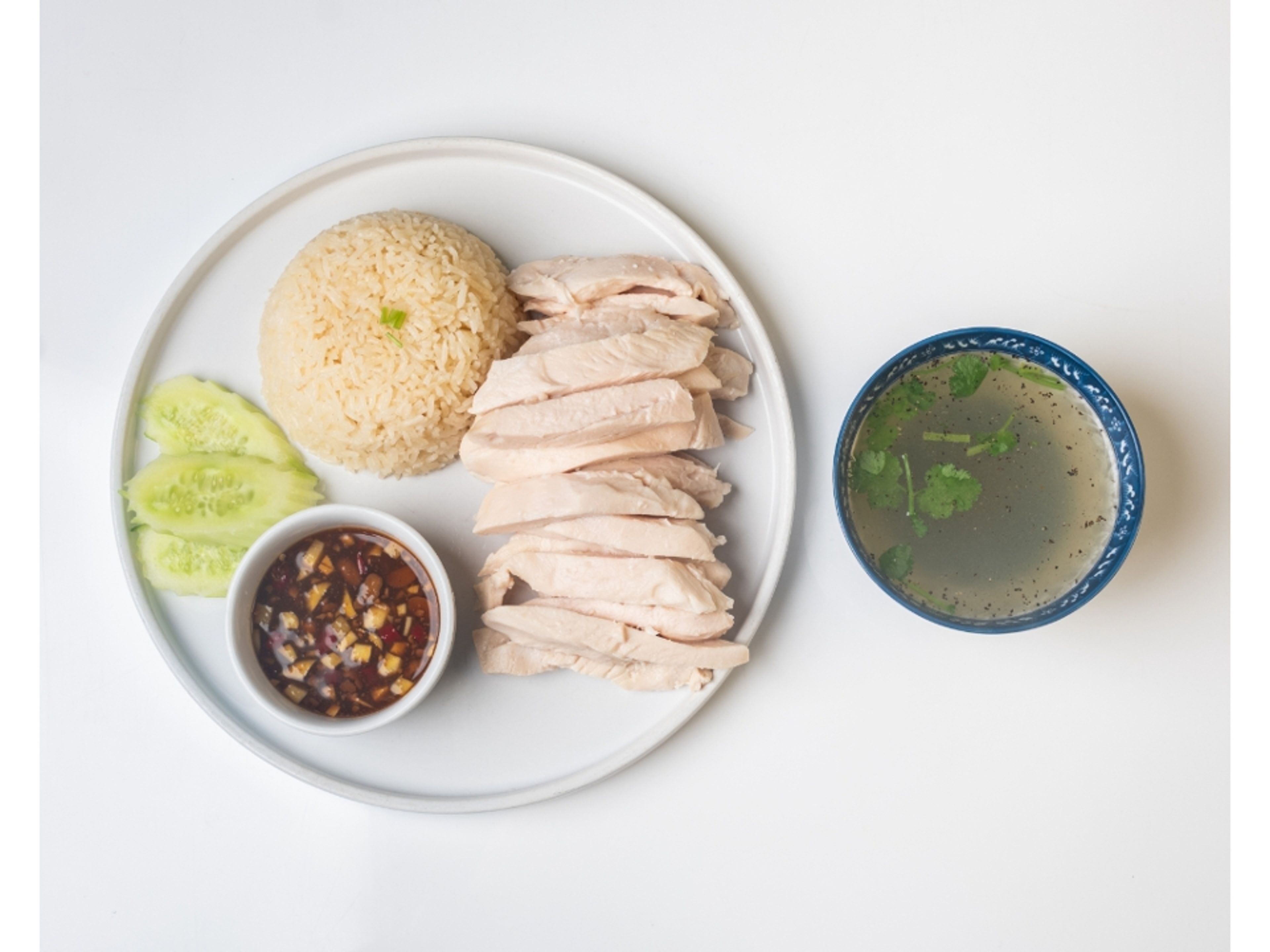 Steamed Chicken with Ginger Rice.