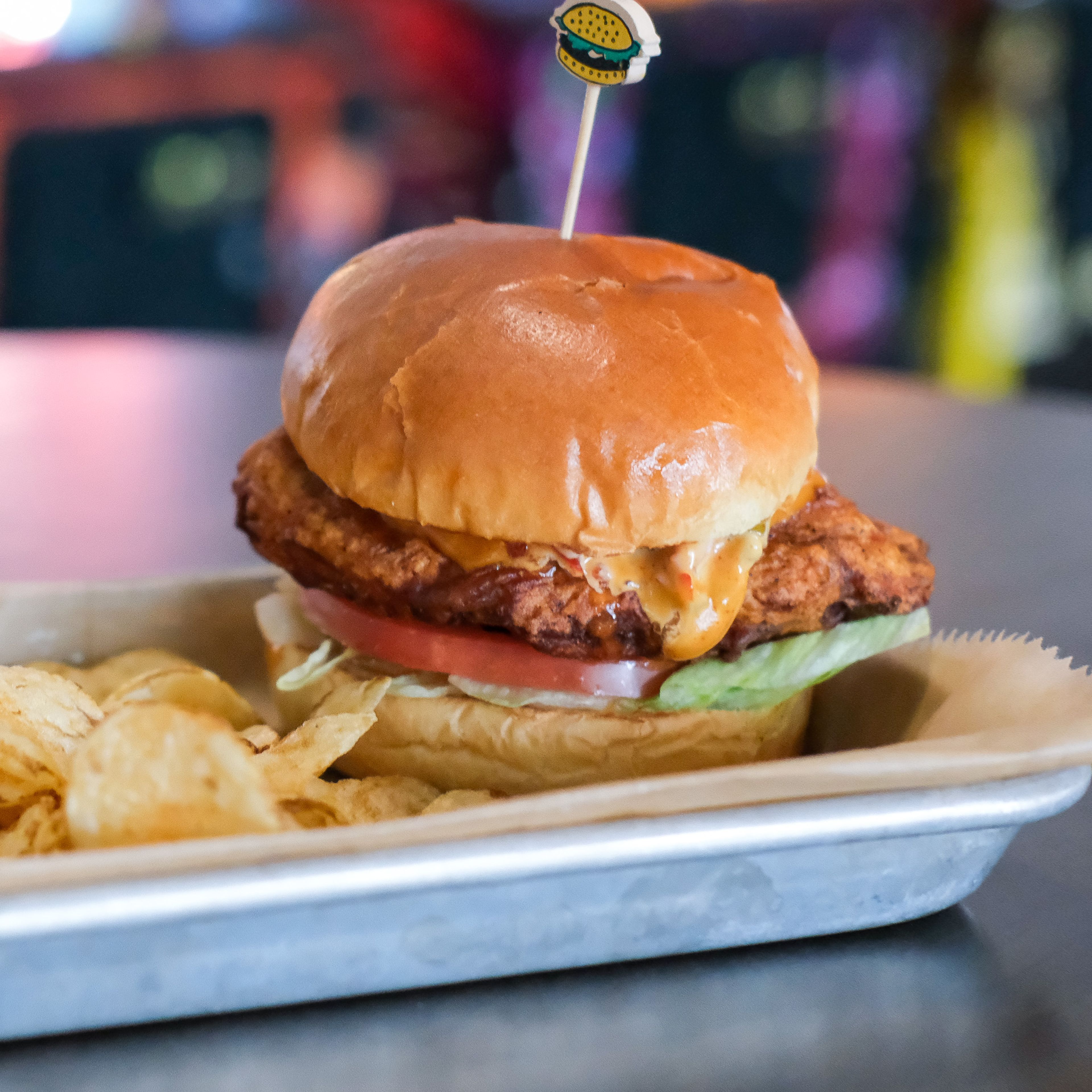 Hot Peck Chicken Sando.