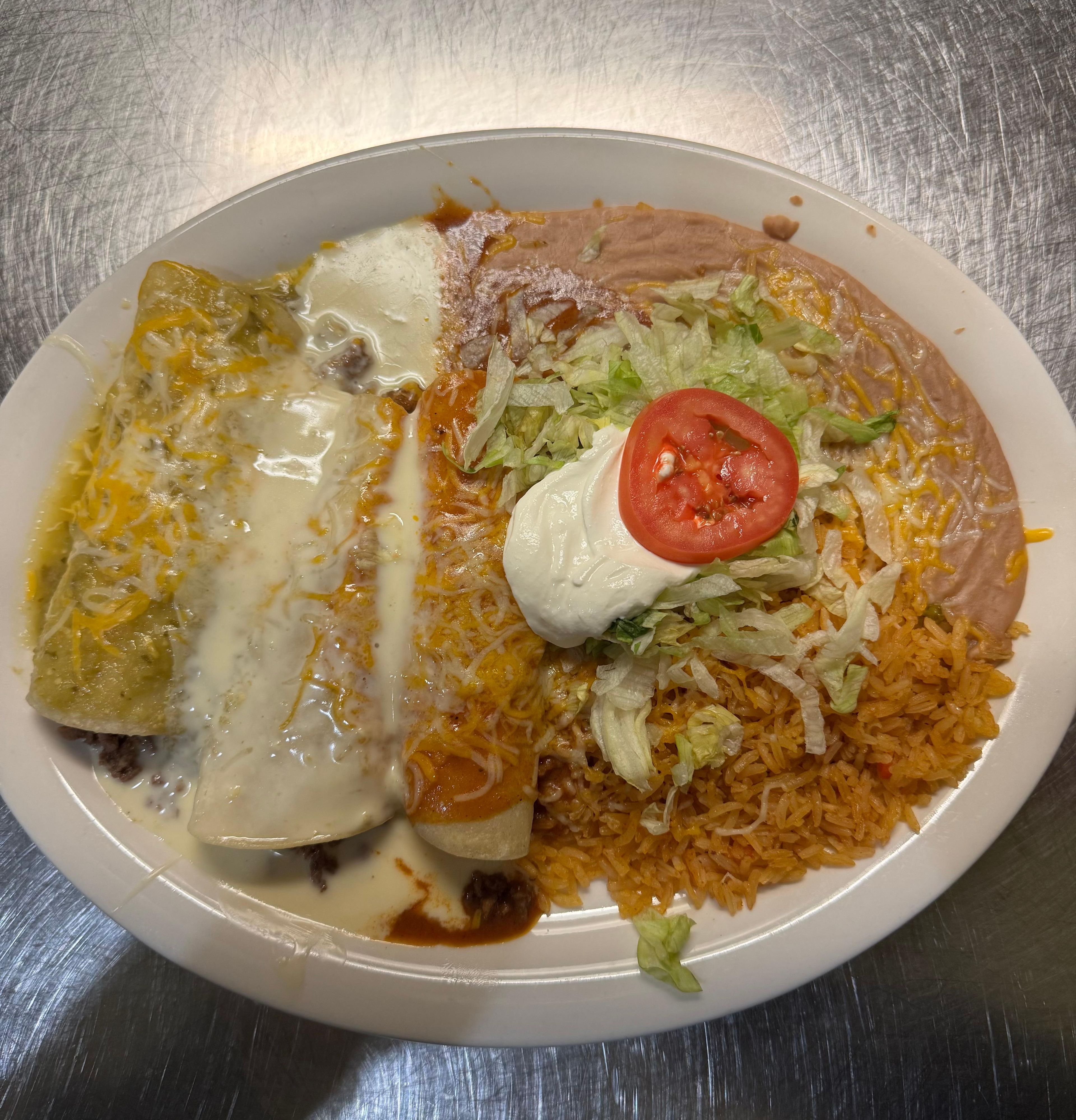 Enchiladas Tri-Color.