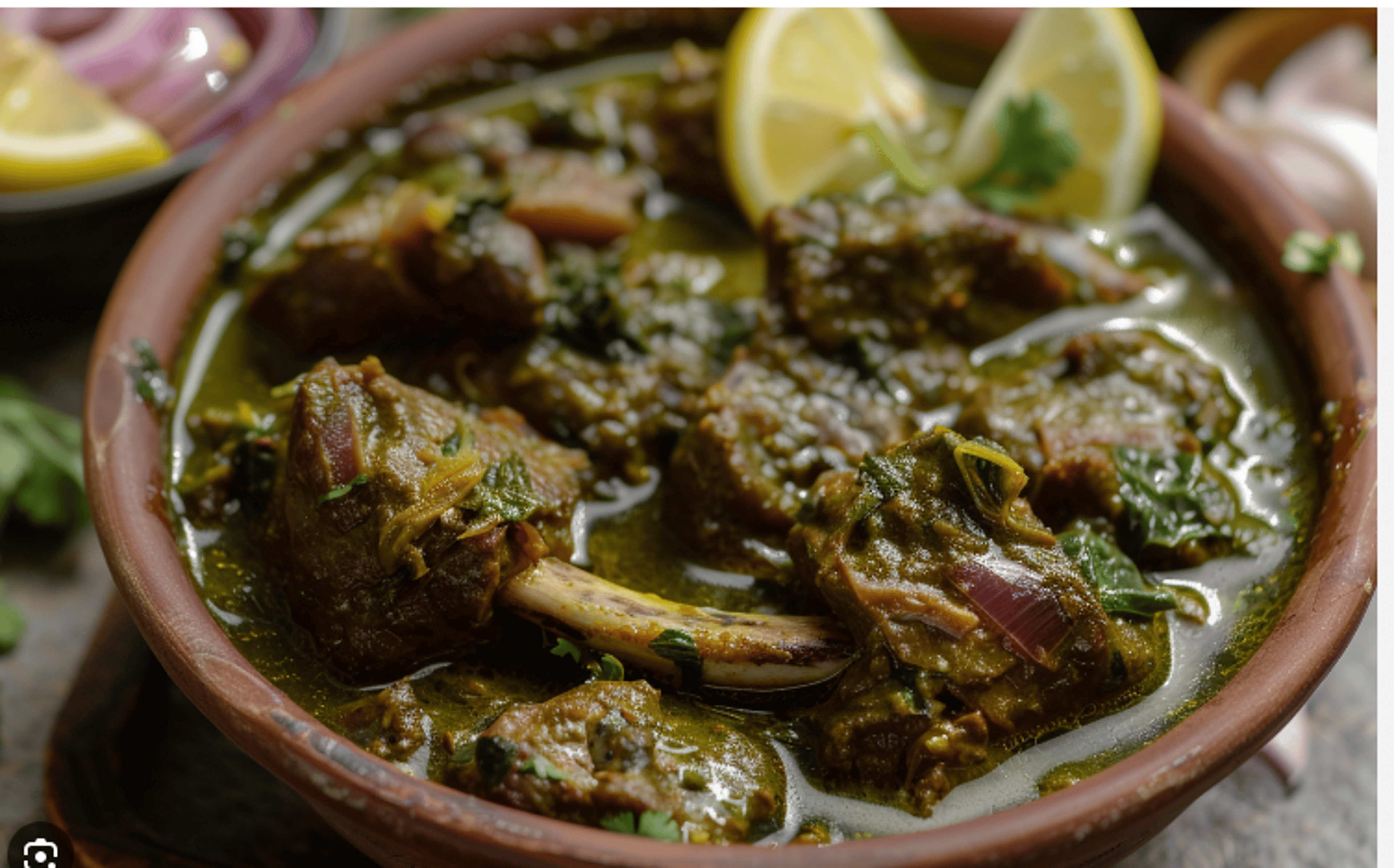 Goat Saag Curry.