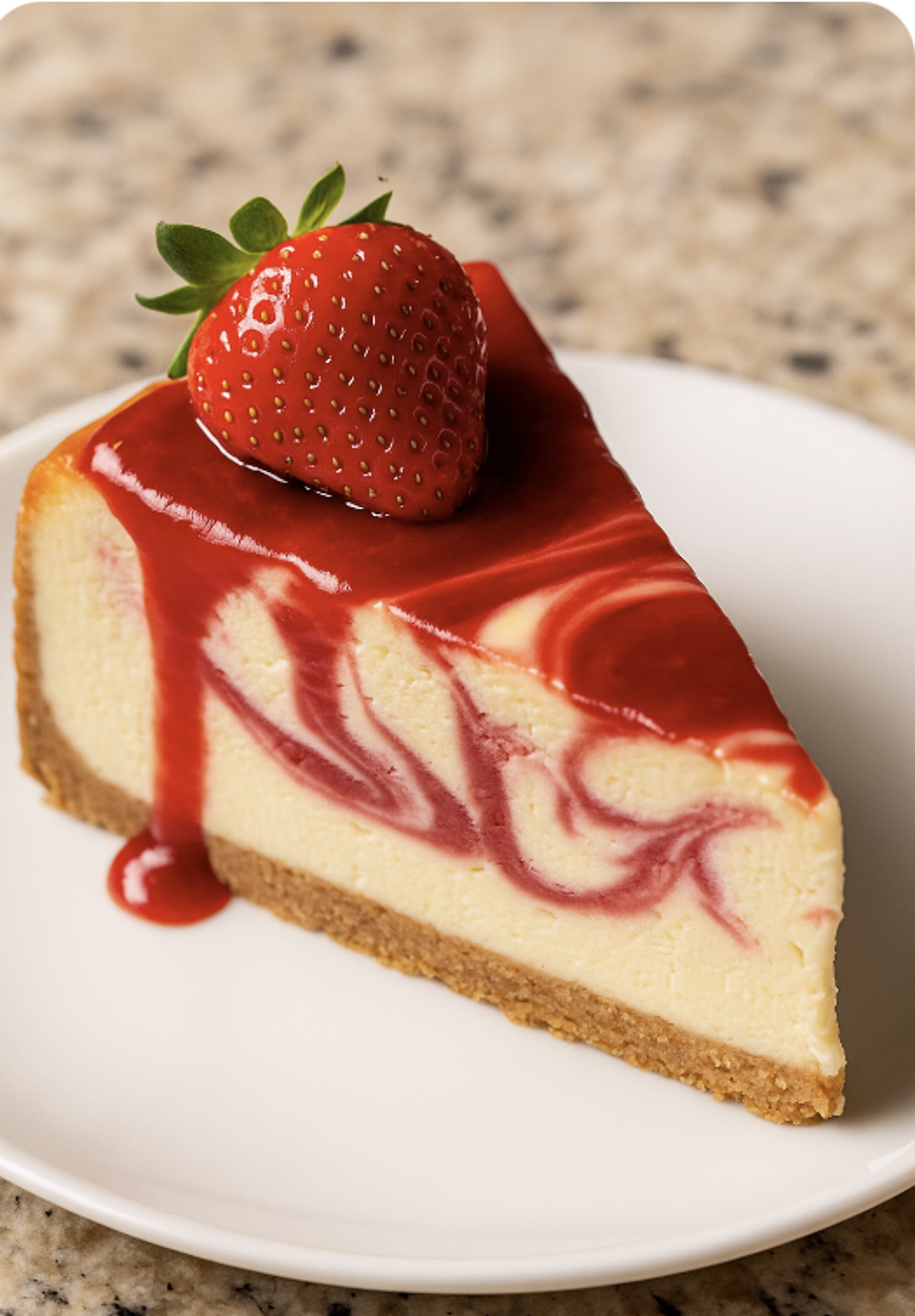 Strawberry Swirl Cheesecake.