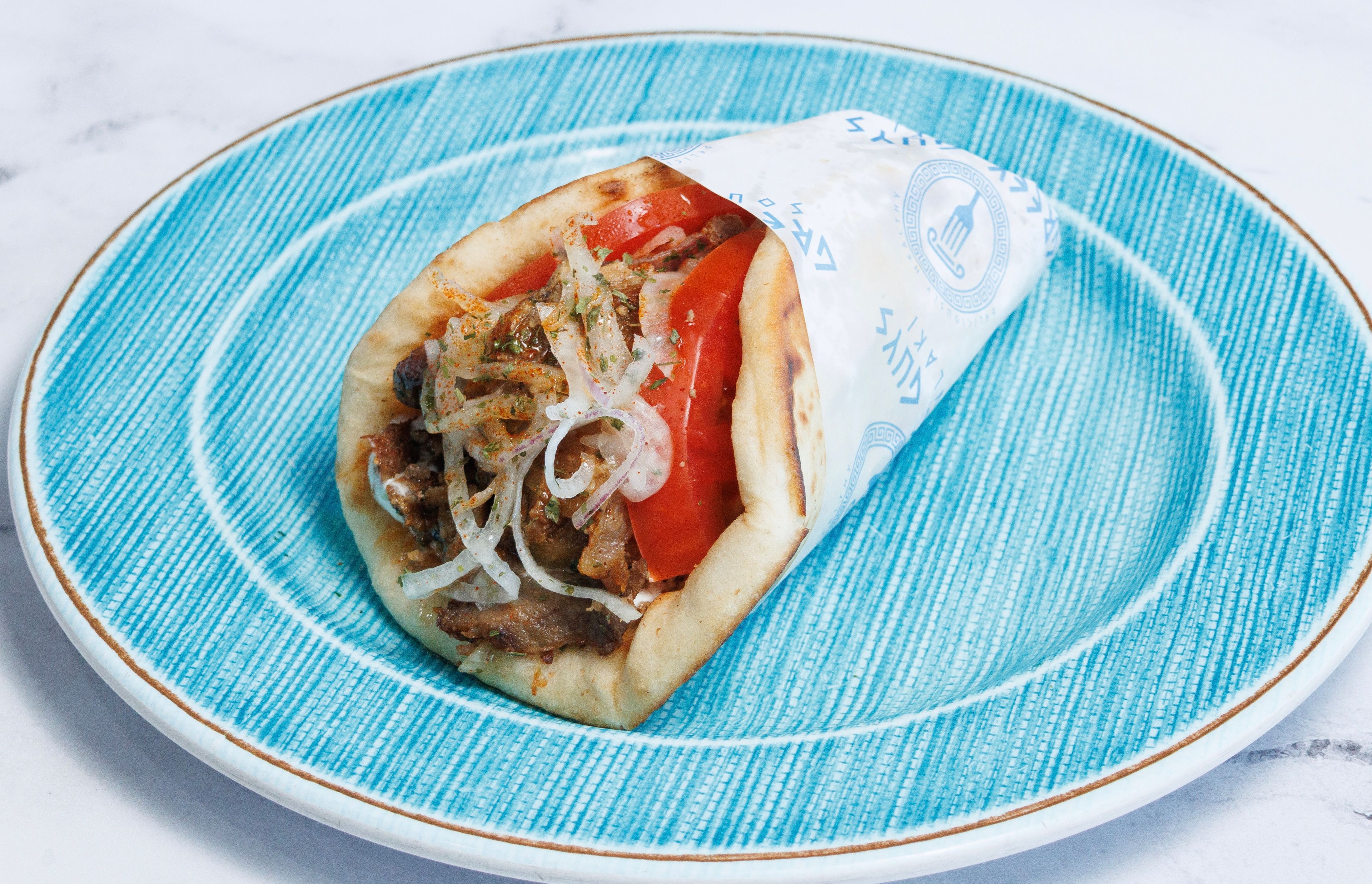 TRADITIONAL GREEK STYLE GYRO PITA.