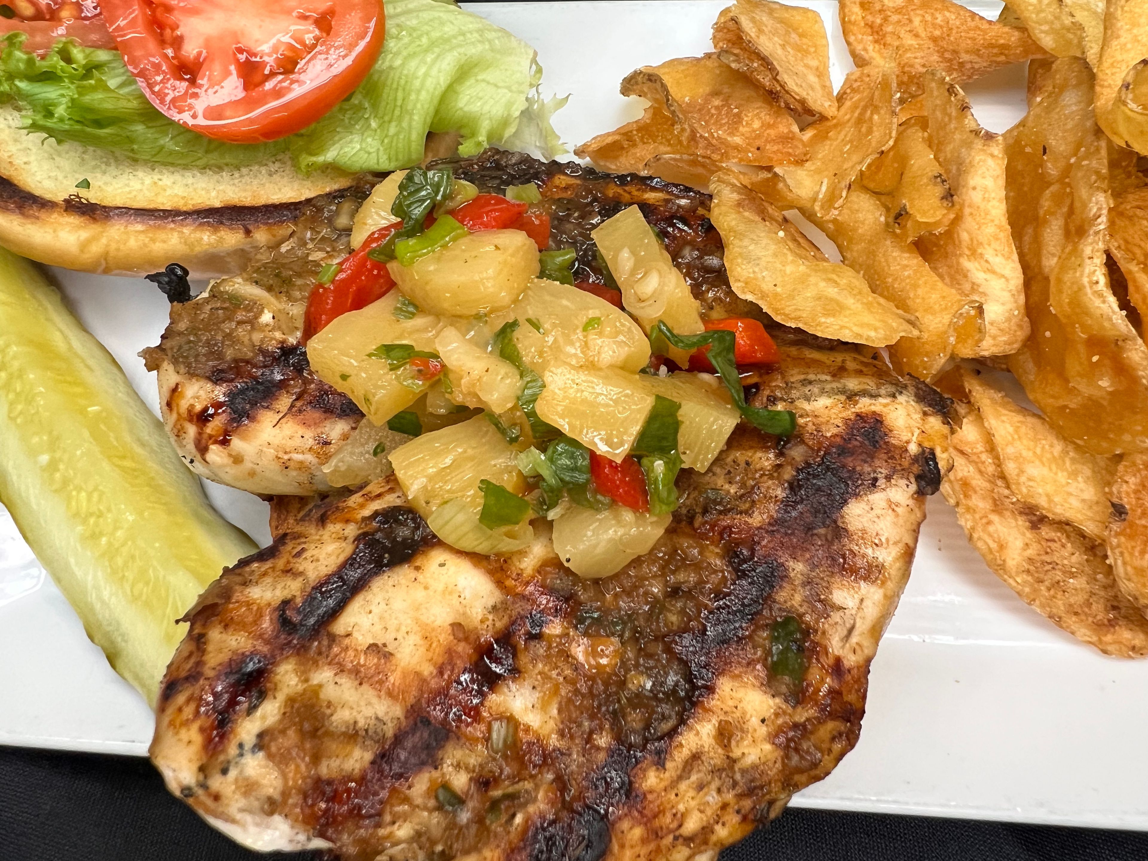 Caribbean Chicken Sandwich.