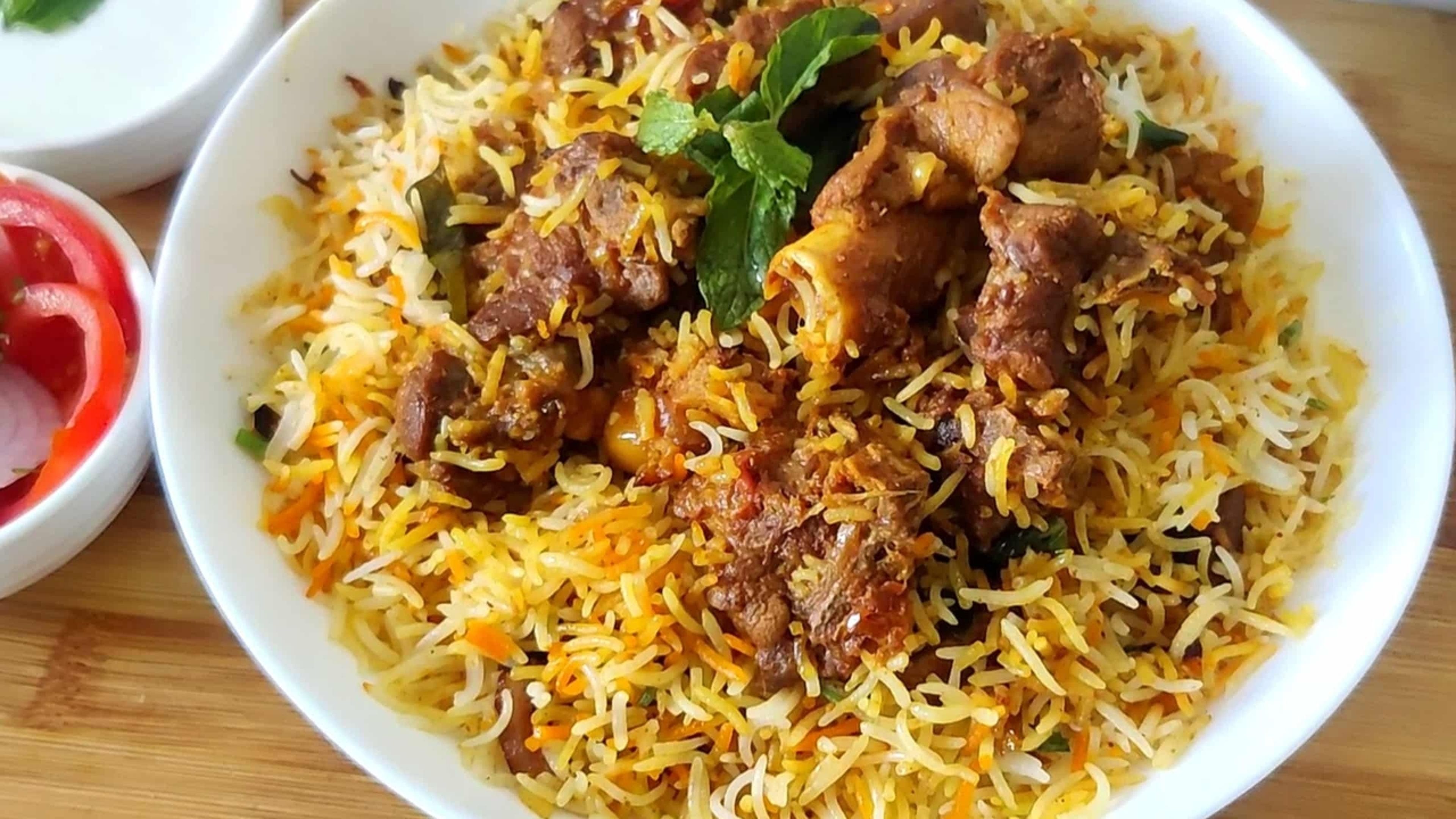 Mutton Dum Biryani.