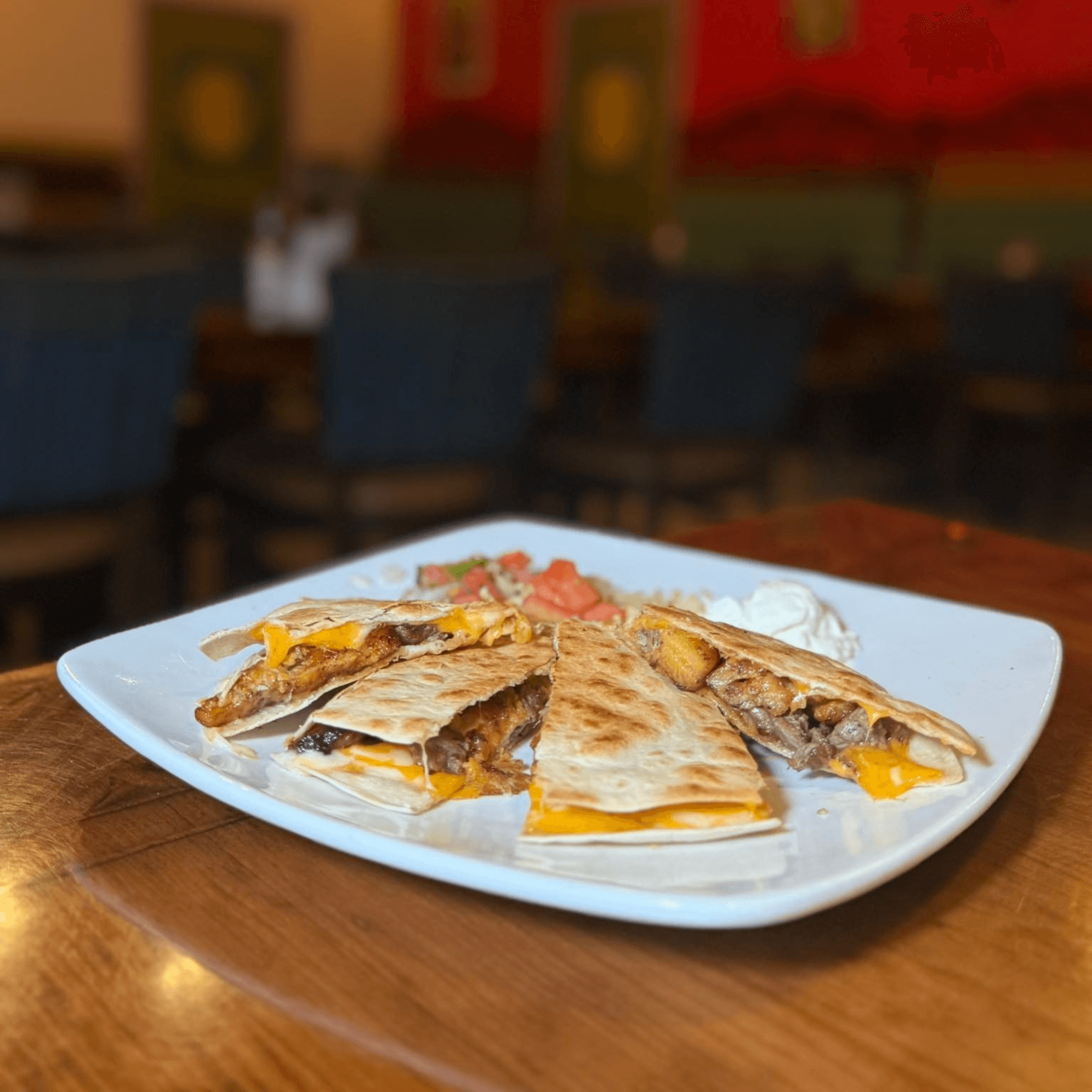 PLANTAIN STEAK QUESADILLA.