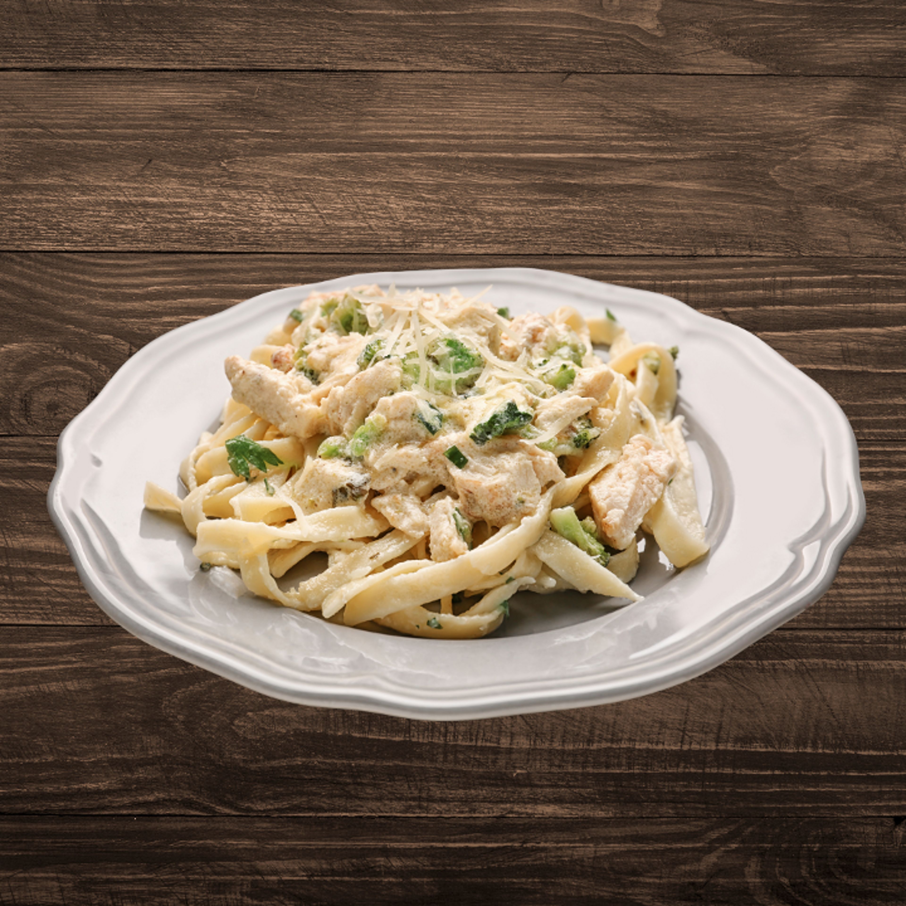 Chicken Fettuccine Alfredo.