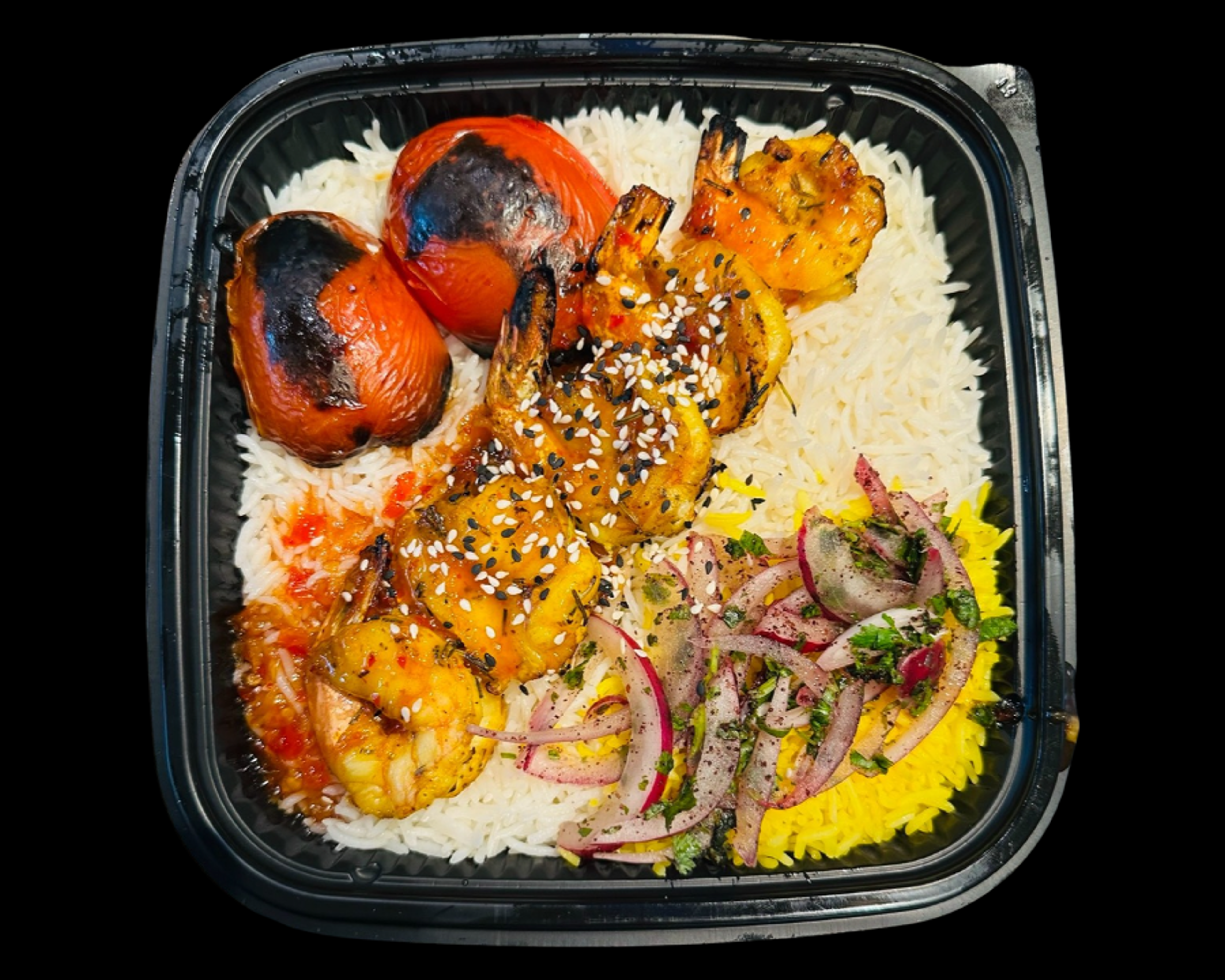 🌶️Spicy Shrimp Kabob (کباب میگوی تند).