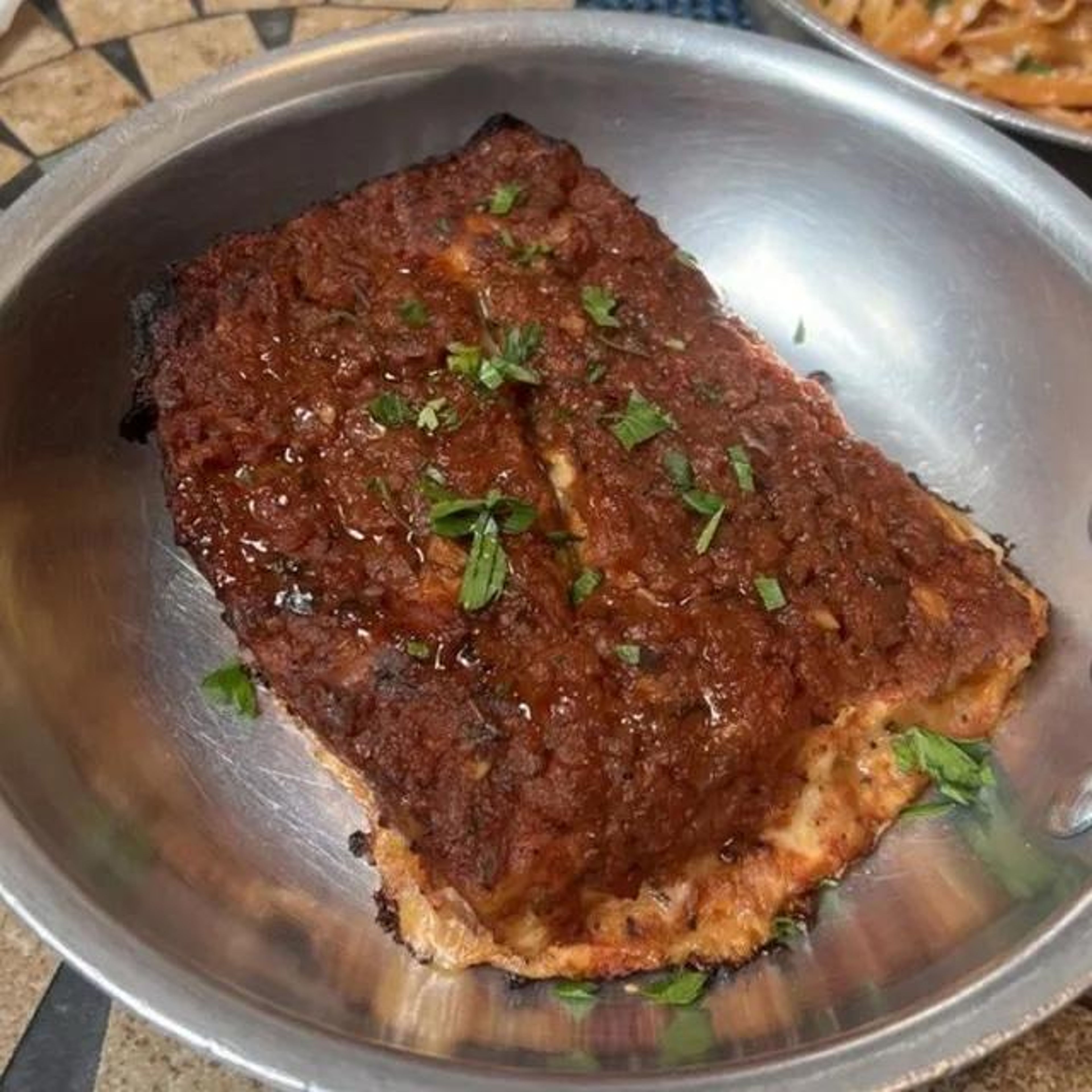 Sicilian (Spicy) Eggplant Lasagna (v).