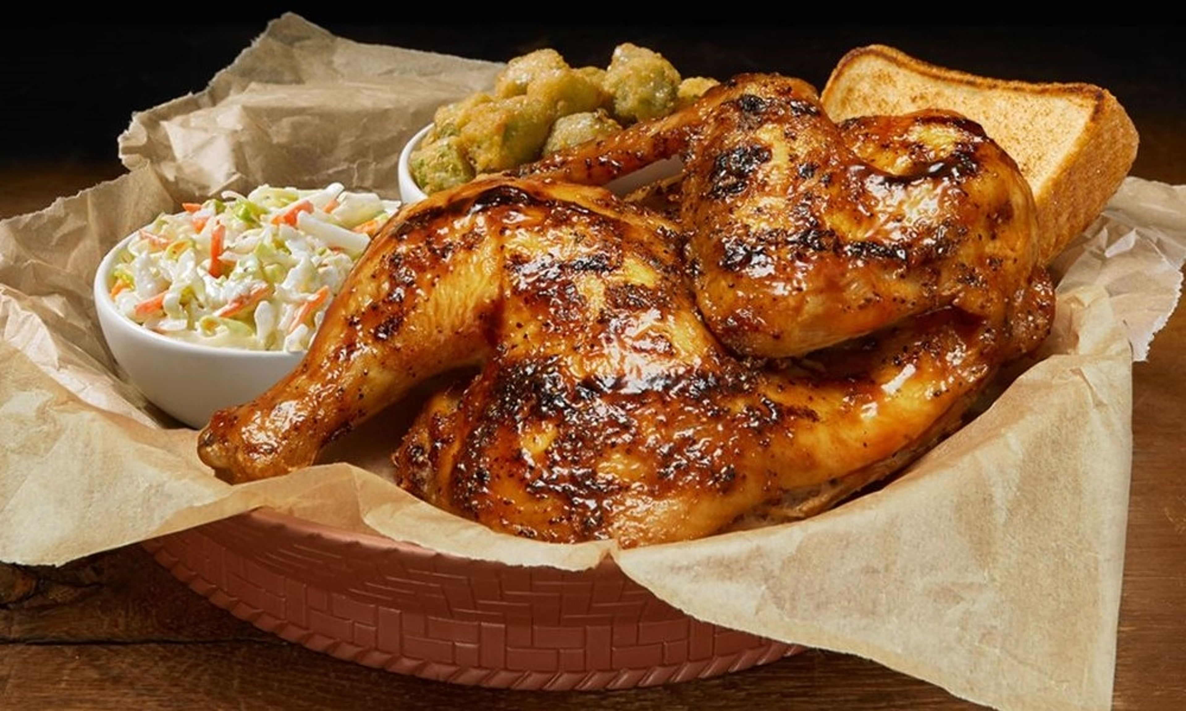 Smoked Half Chicken Plate.