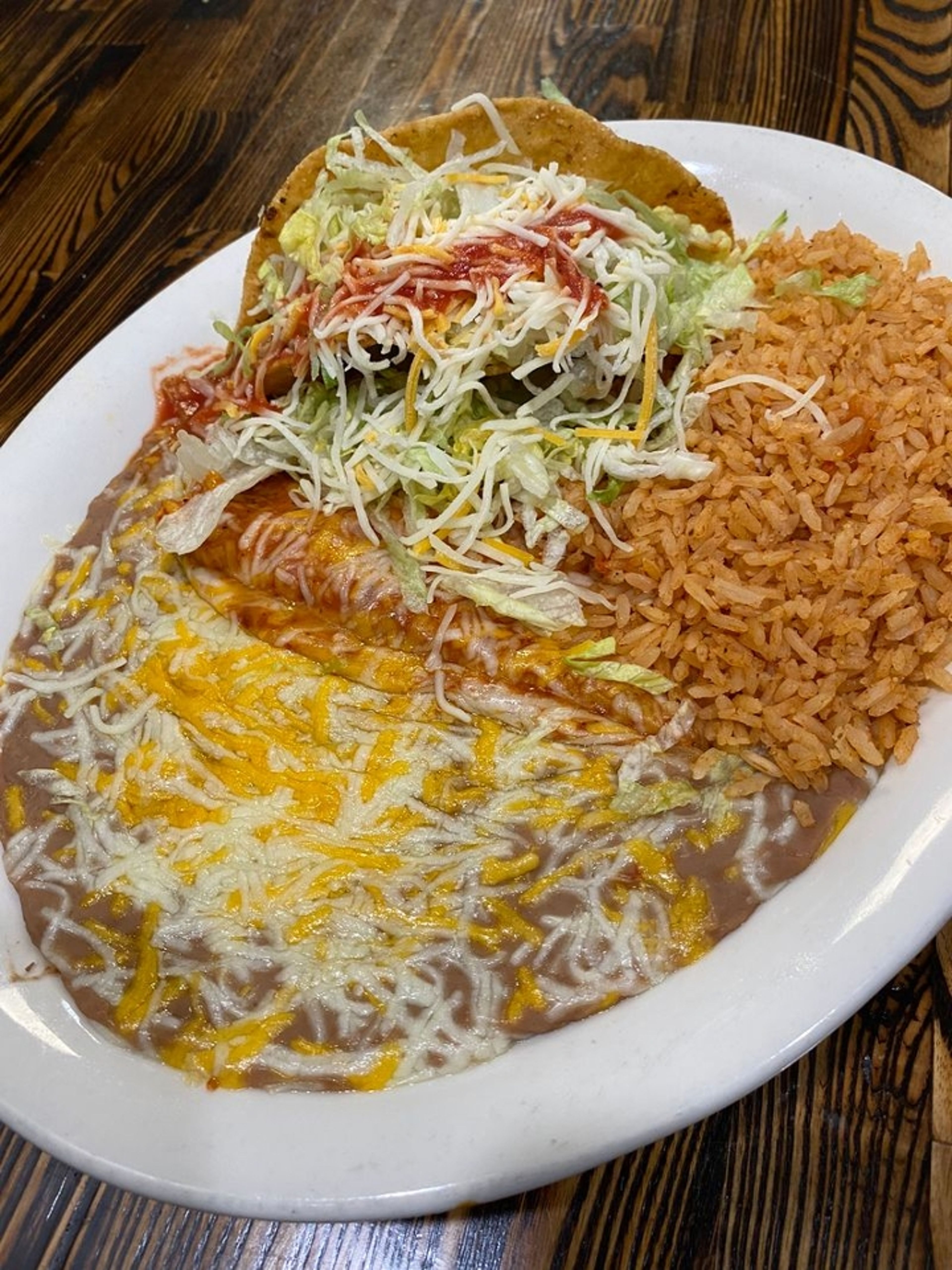 #7A-One Enchilada & One Hard Taco.