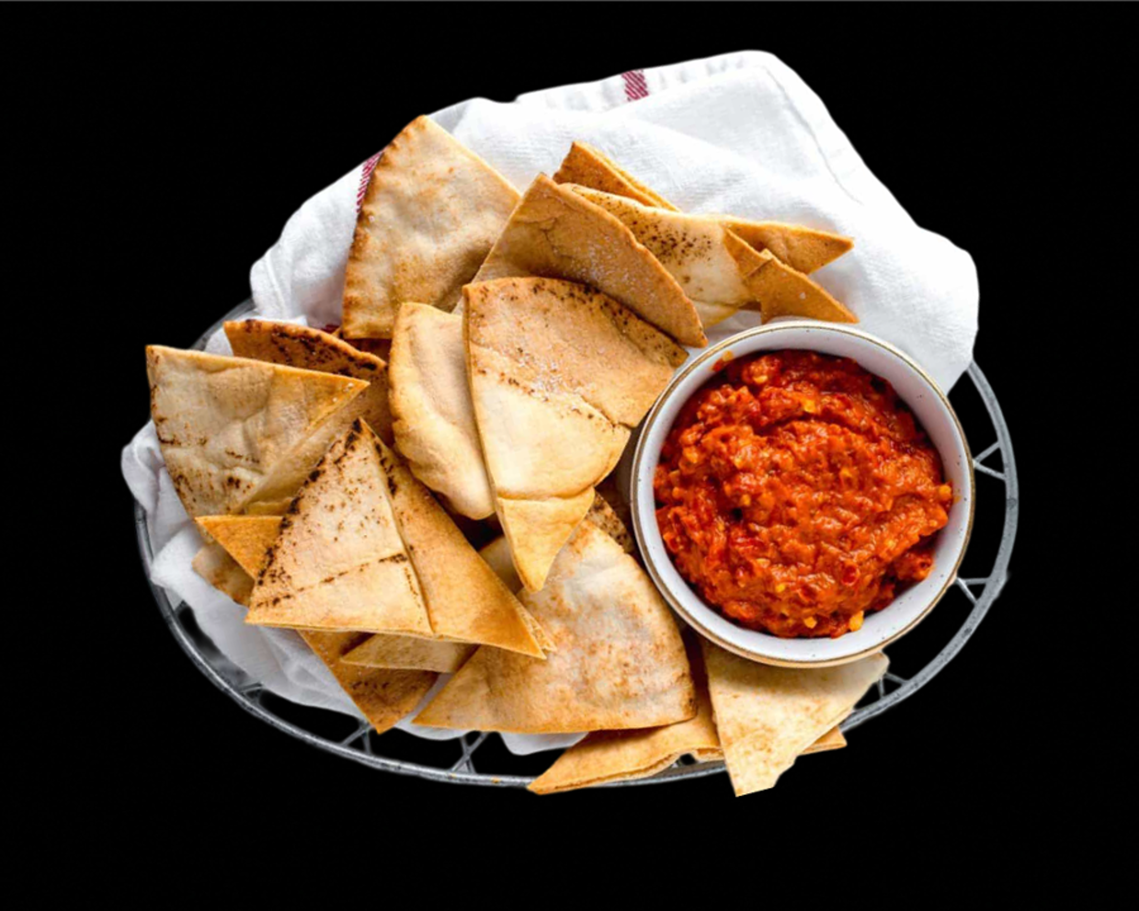 Eggplant Dip & Pita Chips.