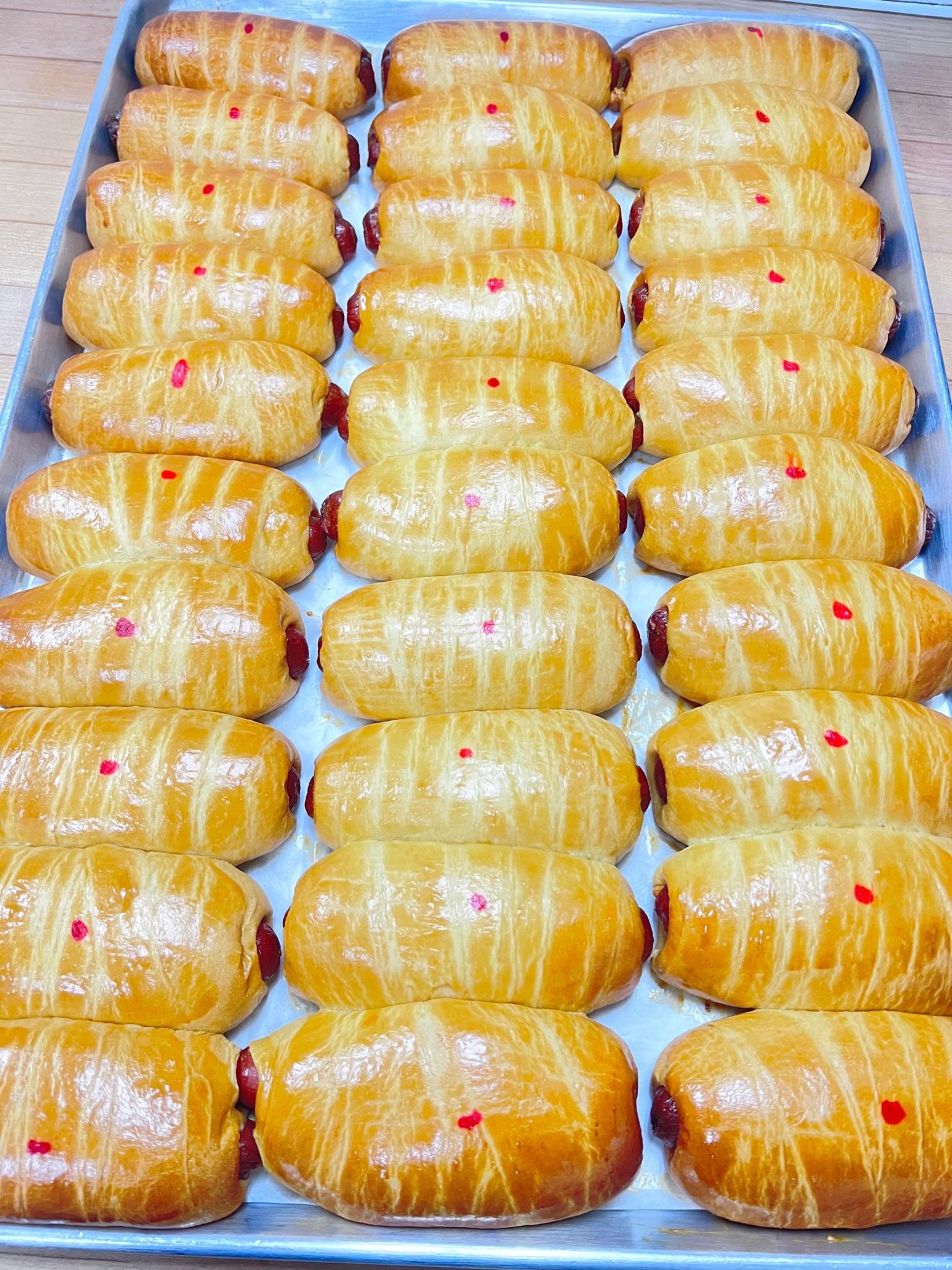 DZ LG: Jalapeno, Sausage, & Cheese Kolaches.