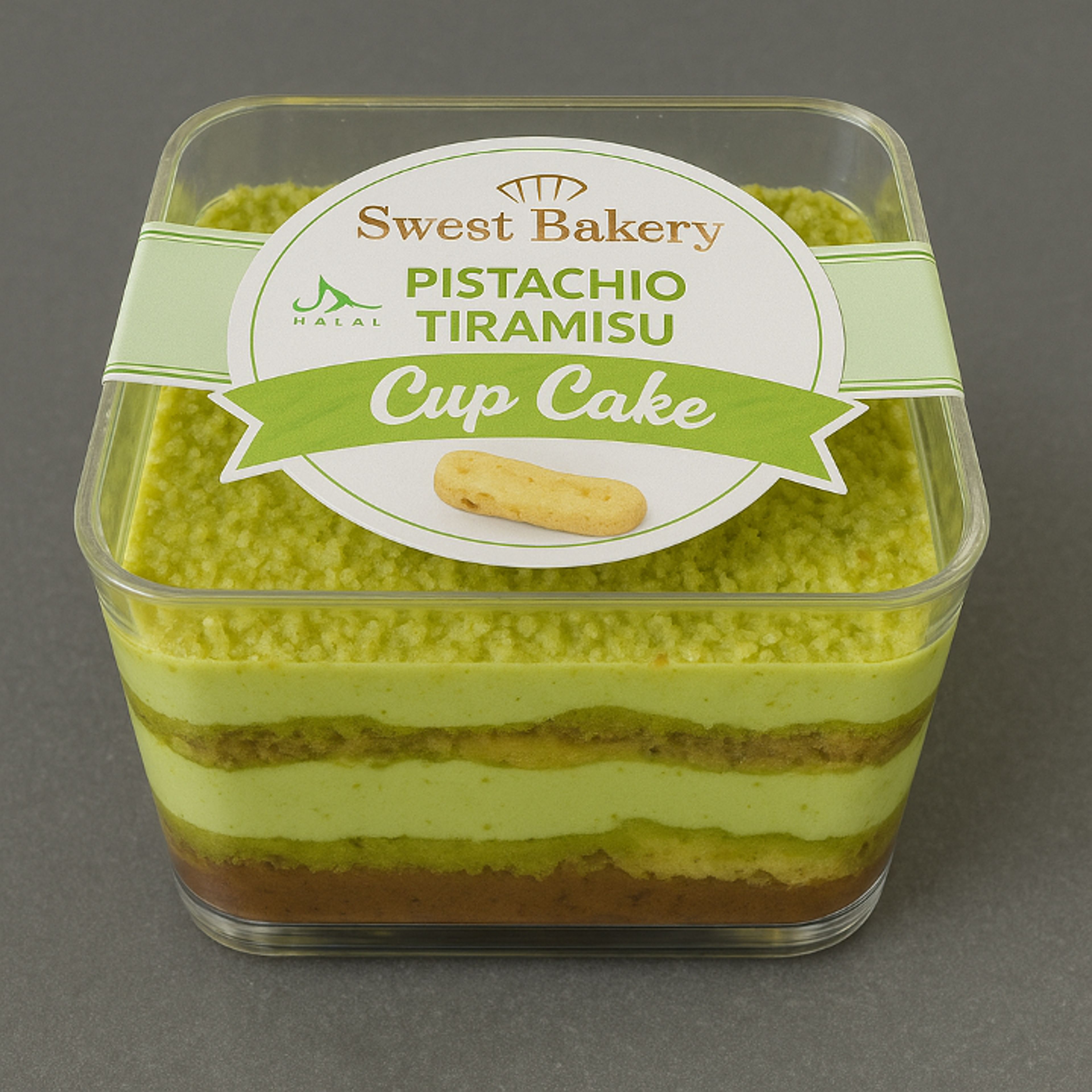 Pistachio Tiramisu Cup-Cake.