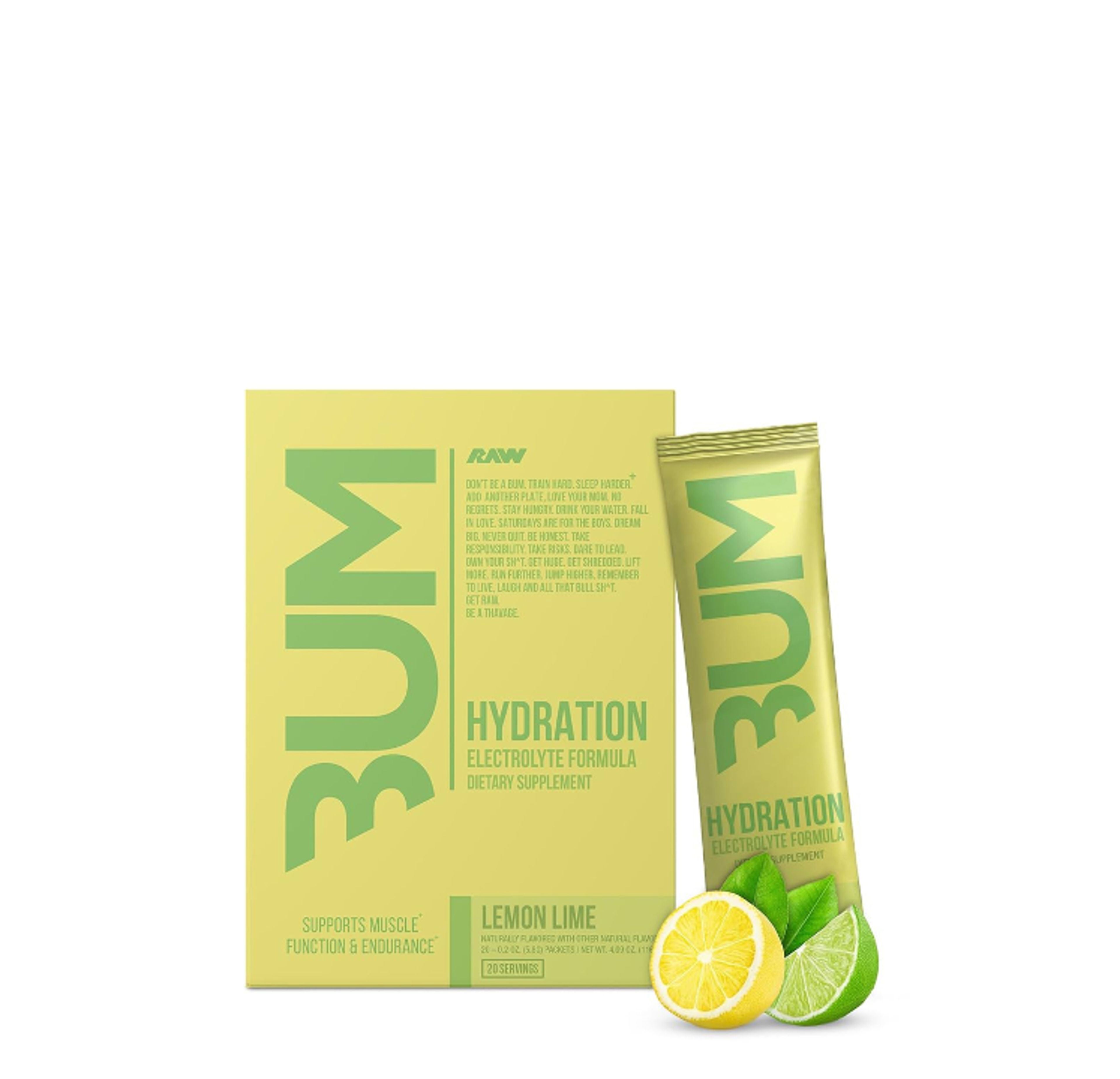 Bum Hydration Lemon Lime Packet.