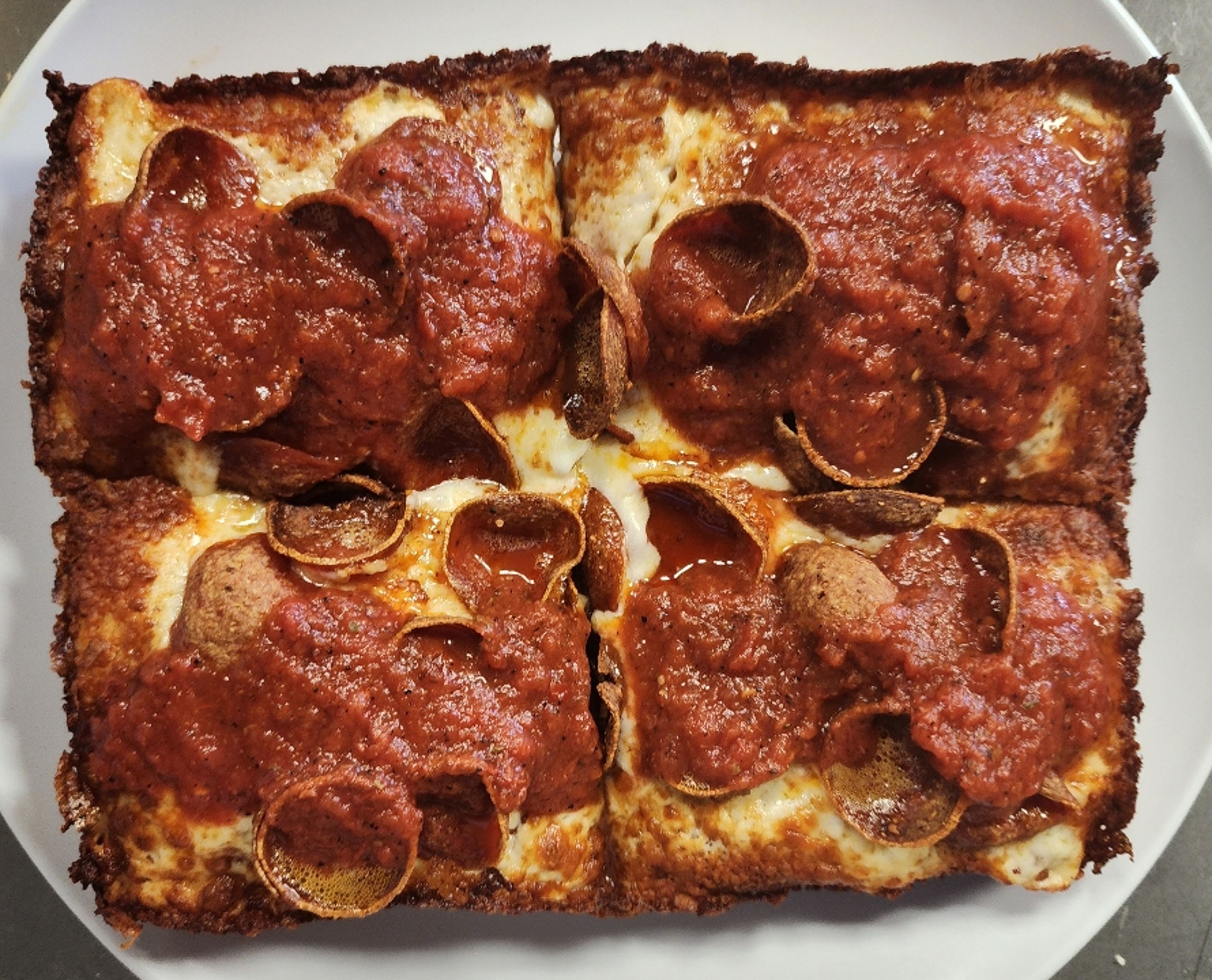Large Pepperoni Party Detroit-Style Pizza.