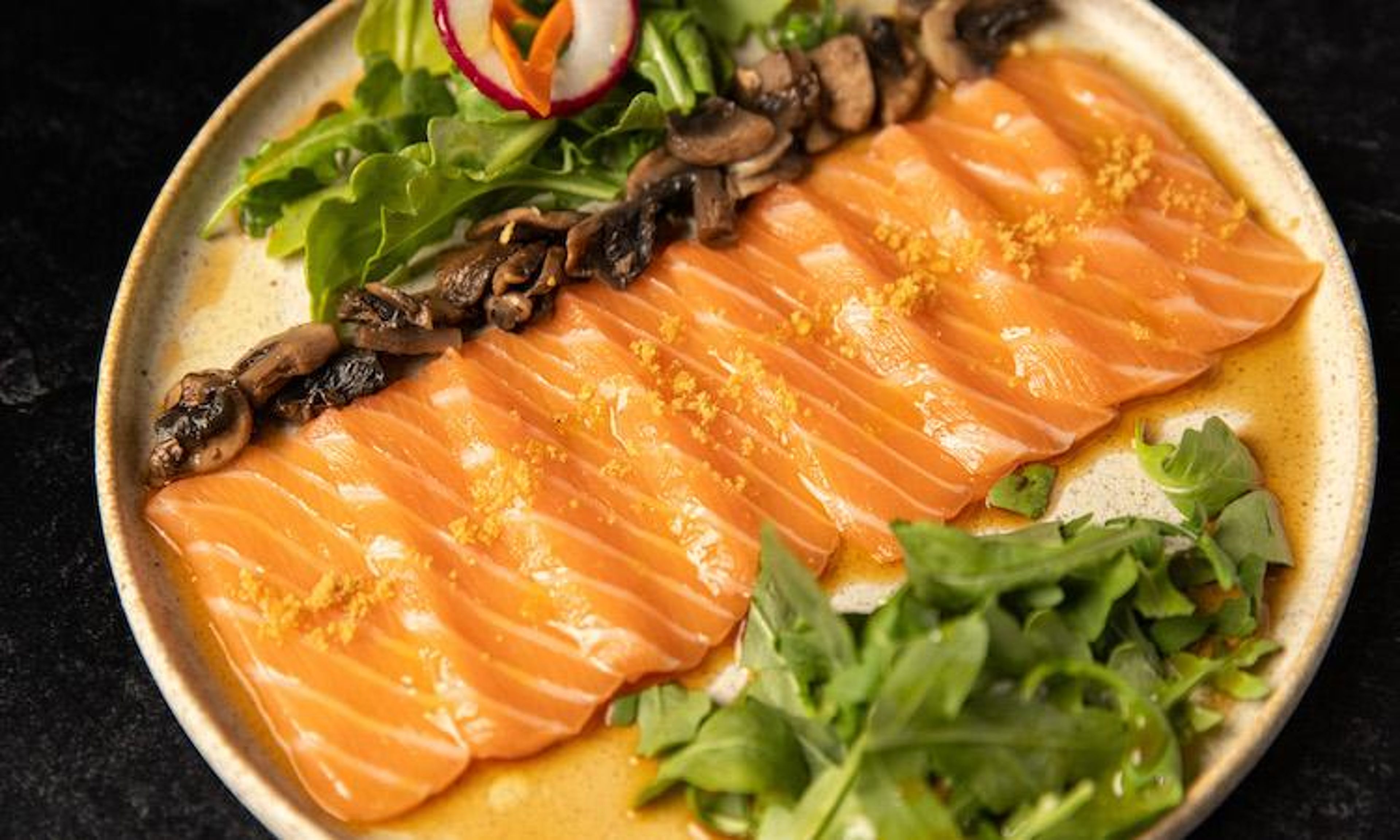 Salmon Carpaccio.