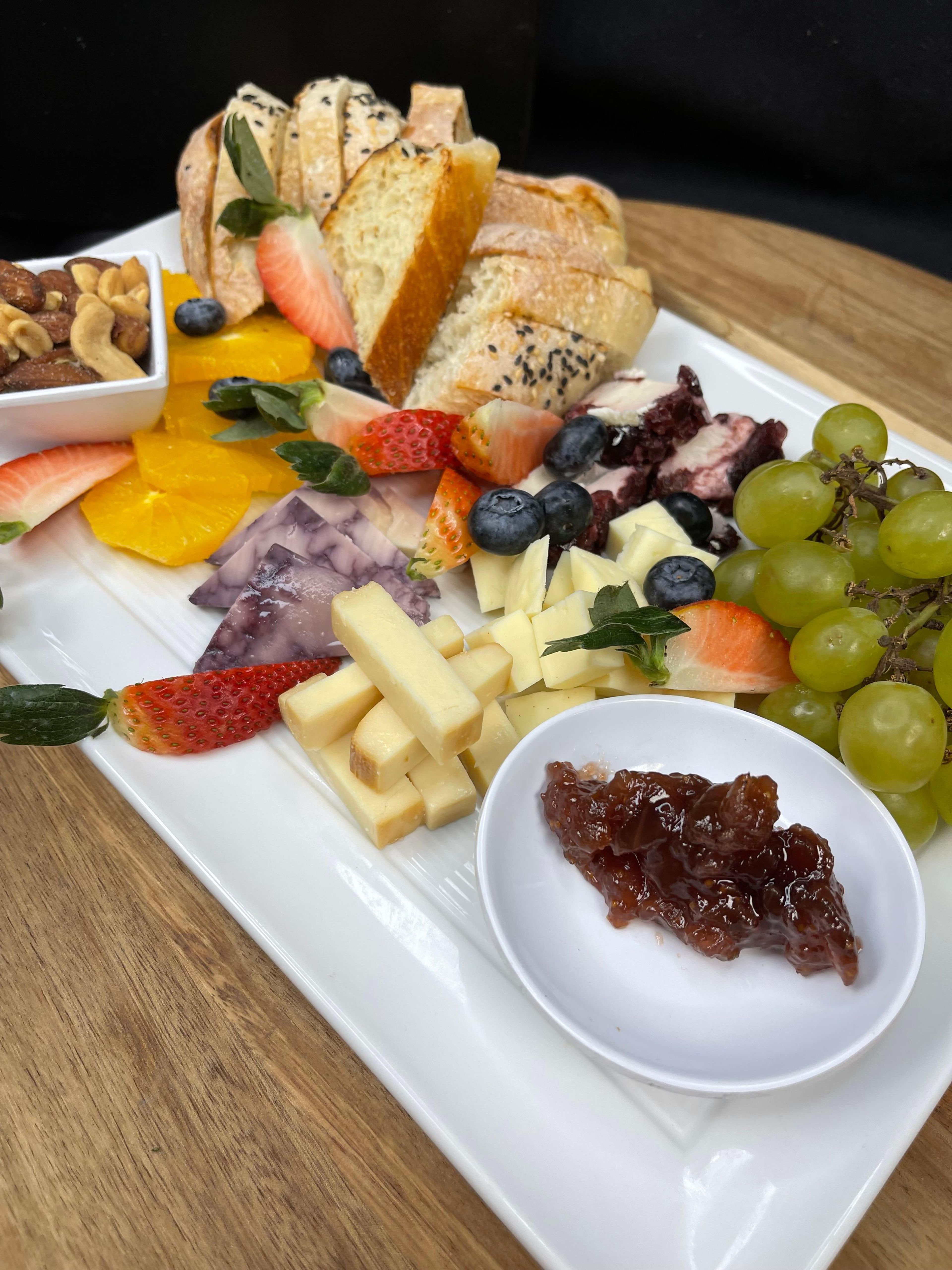 Fruit and Cheese Plate.