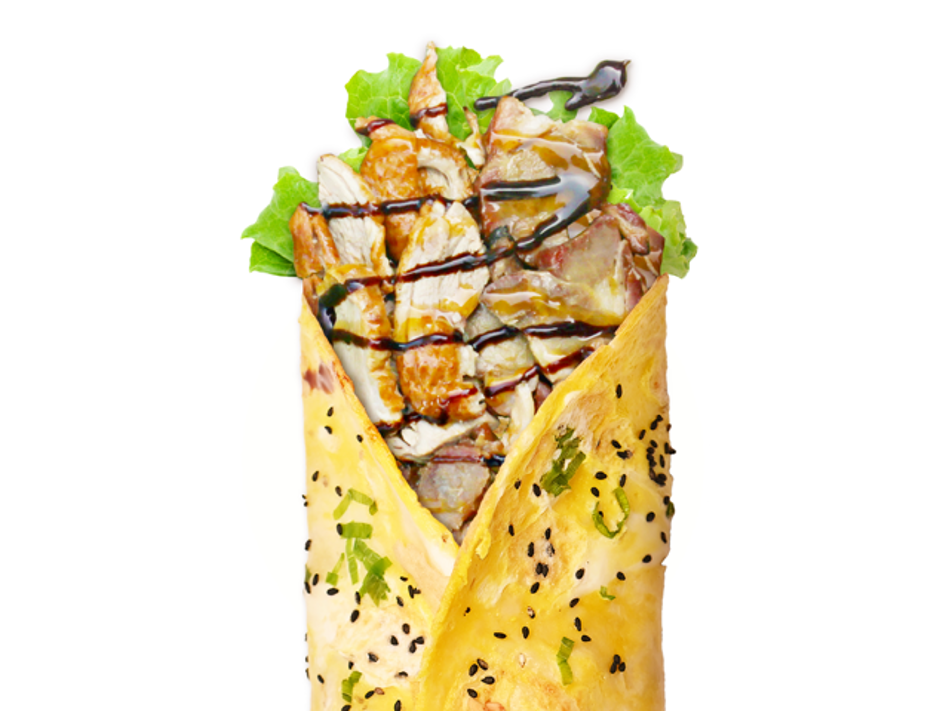 双拼煎饼(two meats savoury crepe(pork ribs/cumin lamb/beef cheese)).