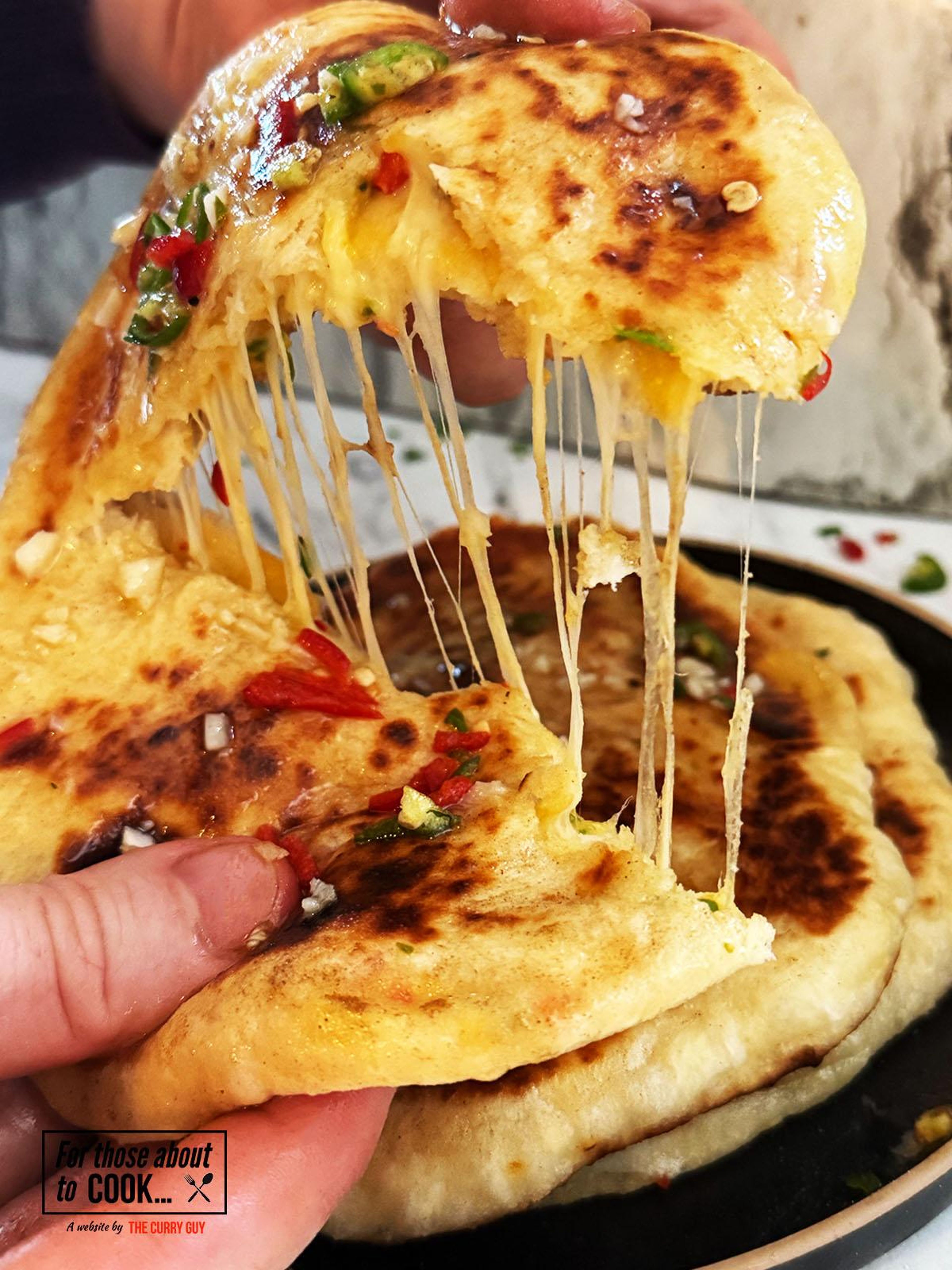Cheese chilli naan.