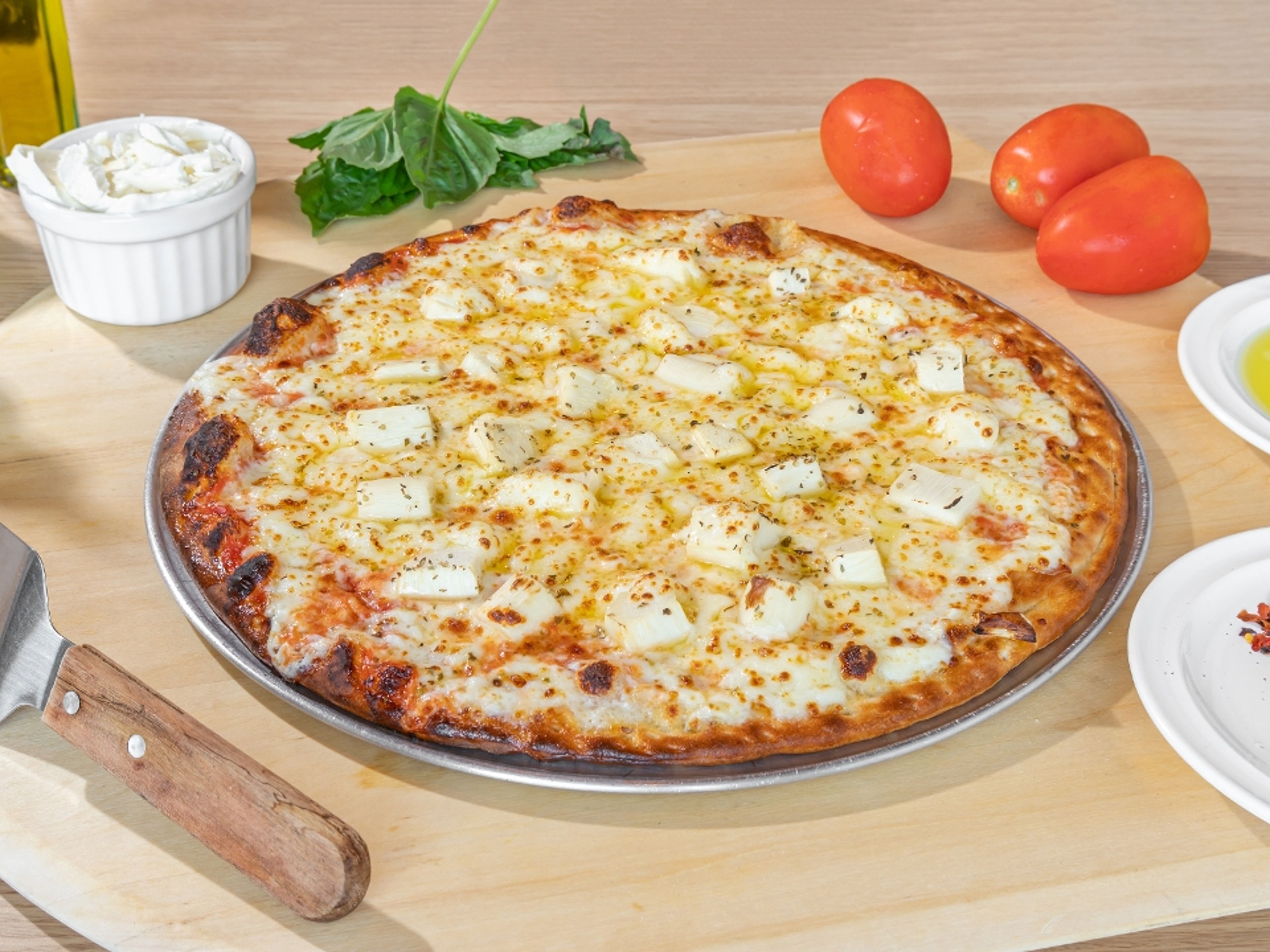 Hearts Of Palm Pizza.