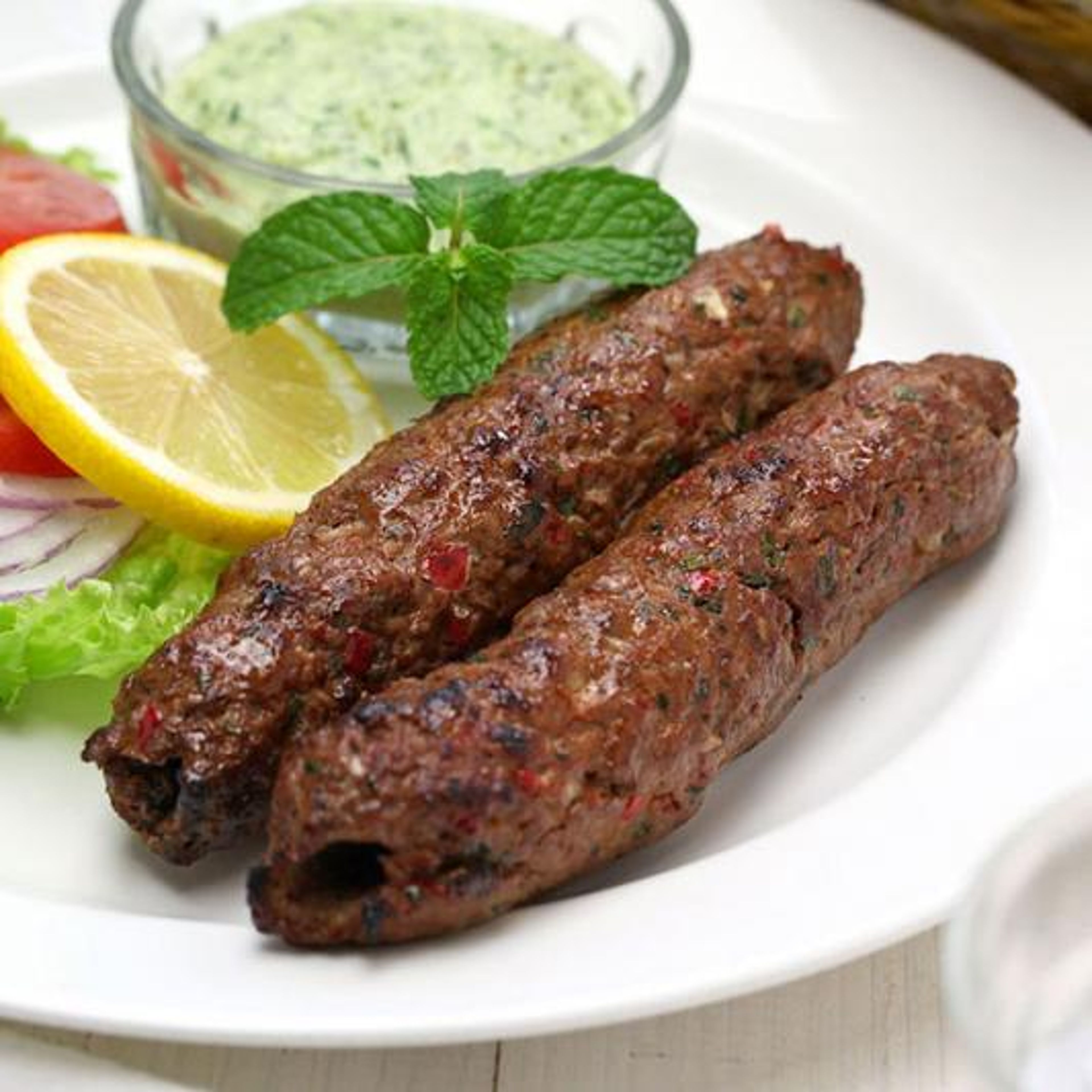 Beef Seekh Kebabs (2pcs).