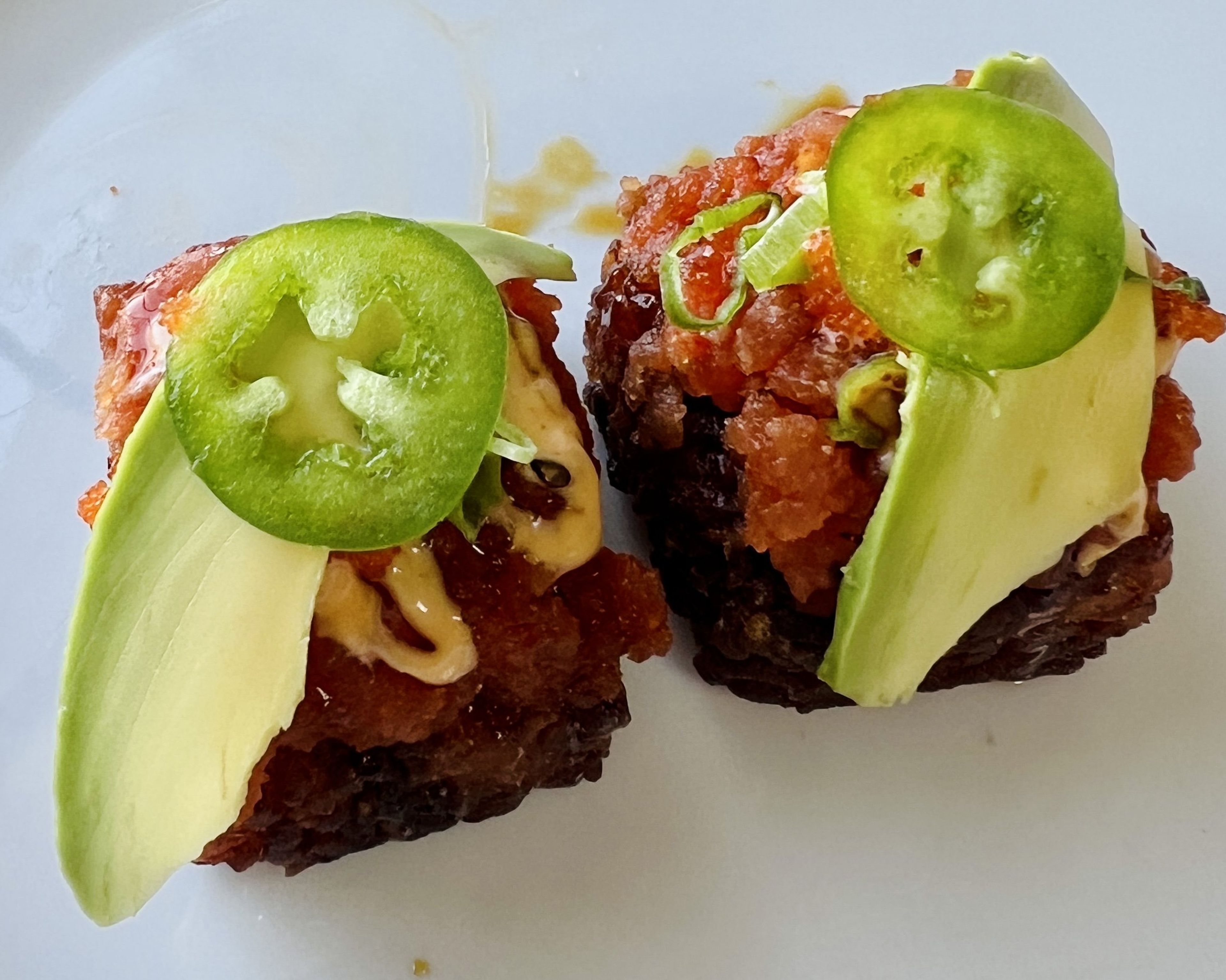 Spicy tuna on crispy rice.