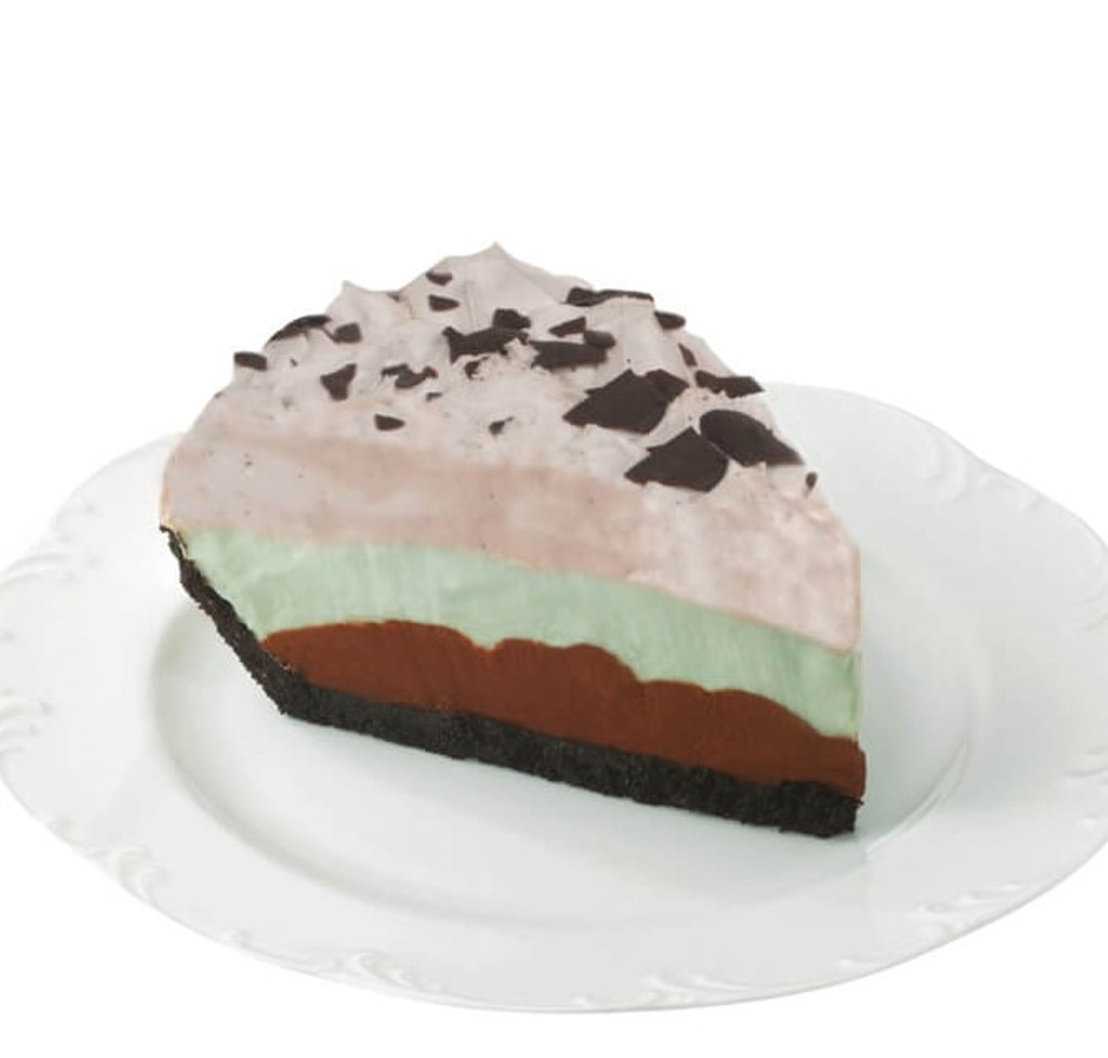 Chocolate mint pie - Slice.