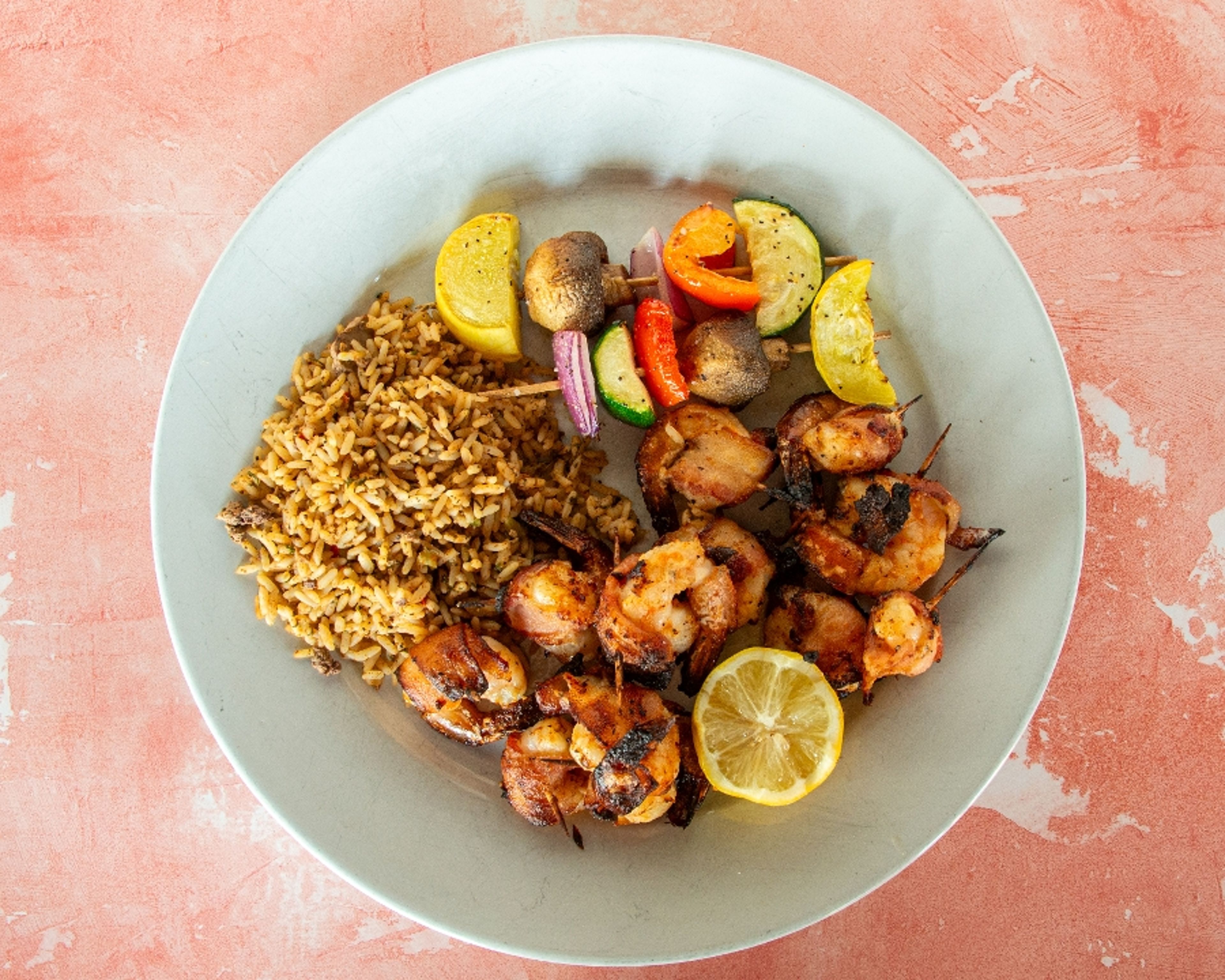 Bacon Wrapped Shrimp.