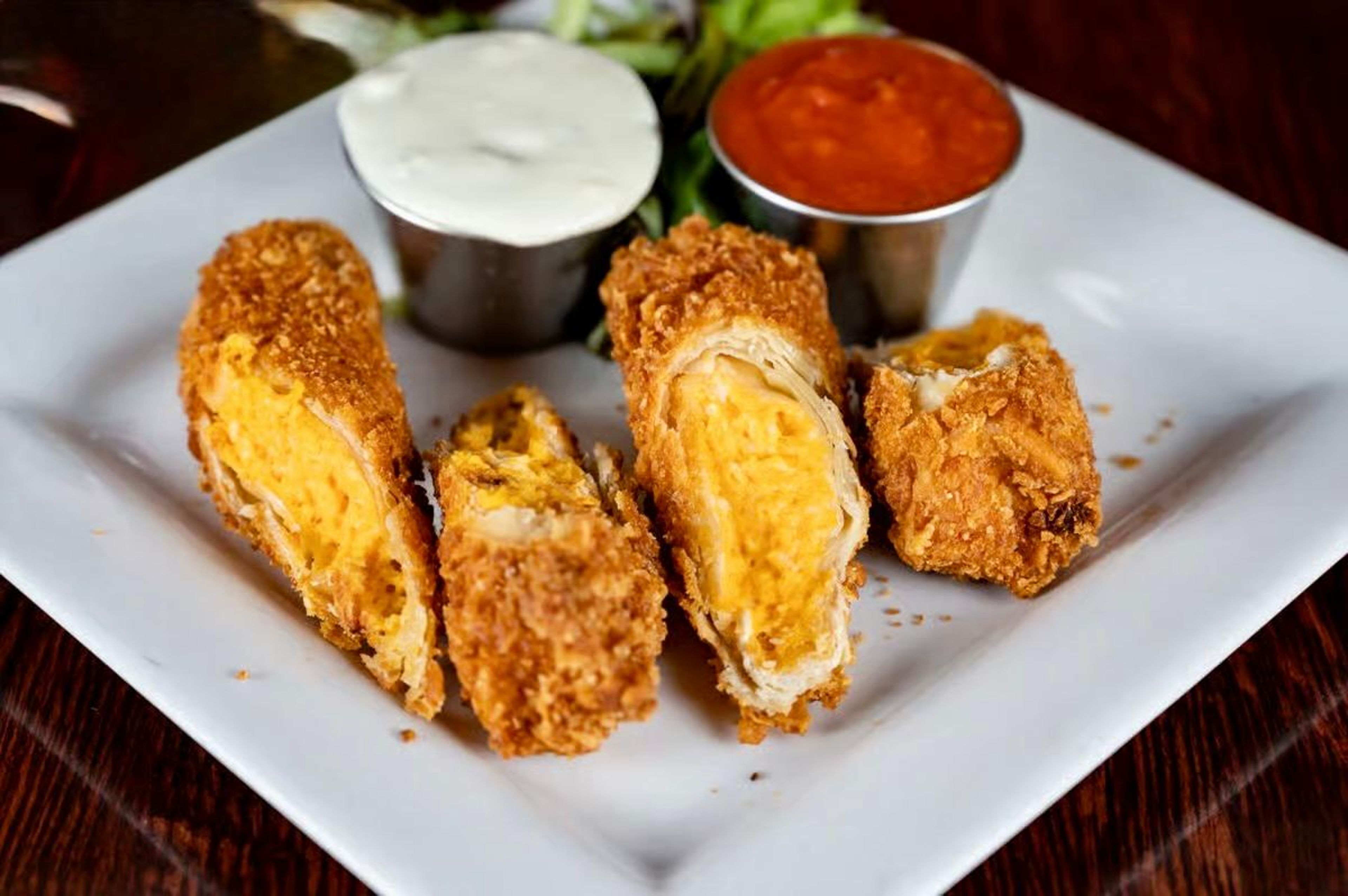 Buffalo Chicken Crunch Rolls.