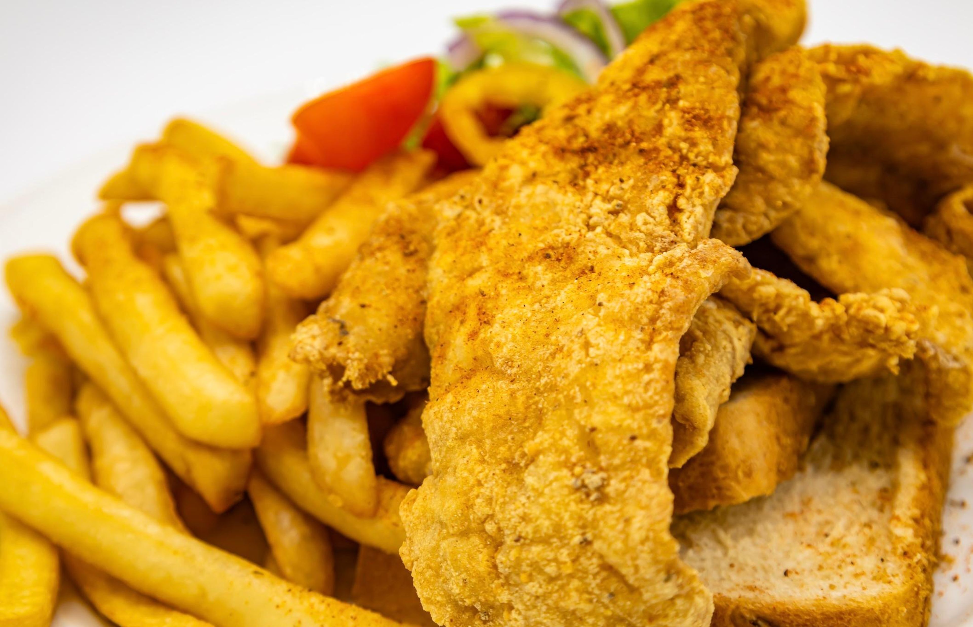 Fried Whiting Sandwich (3 Pieces).