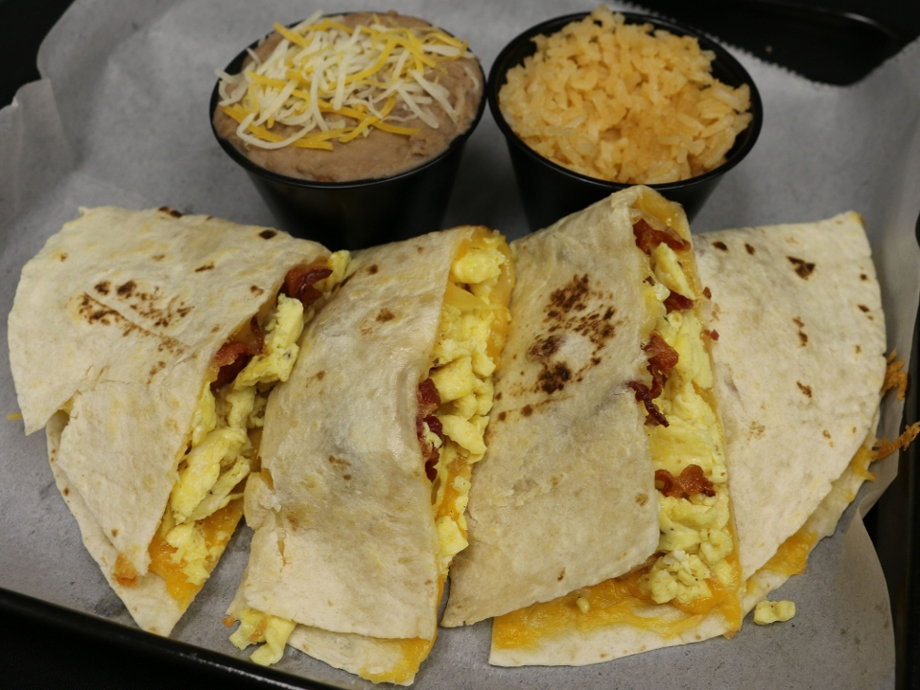 Breakfast Steak Quesadilla.