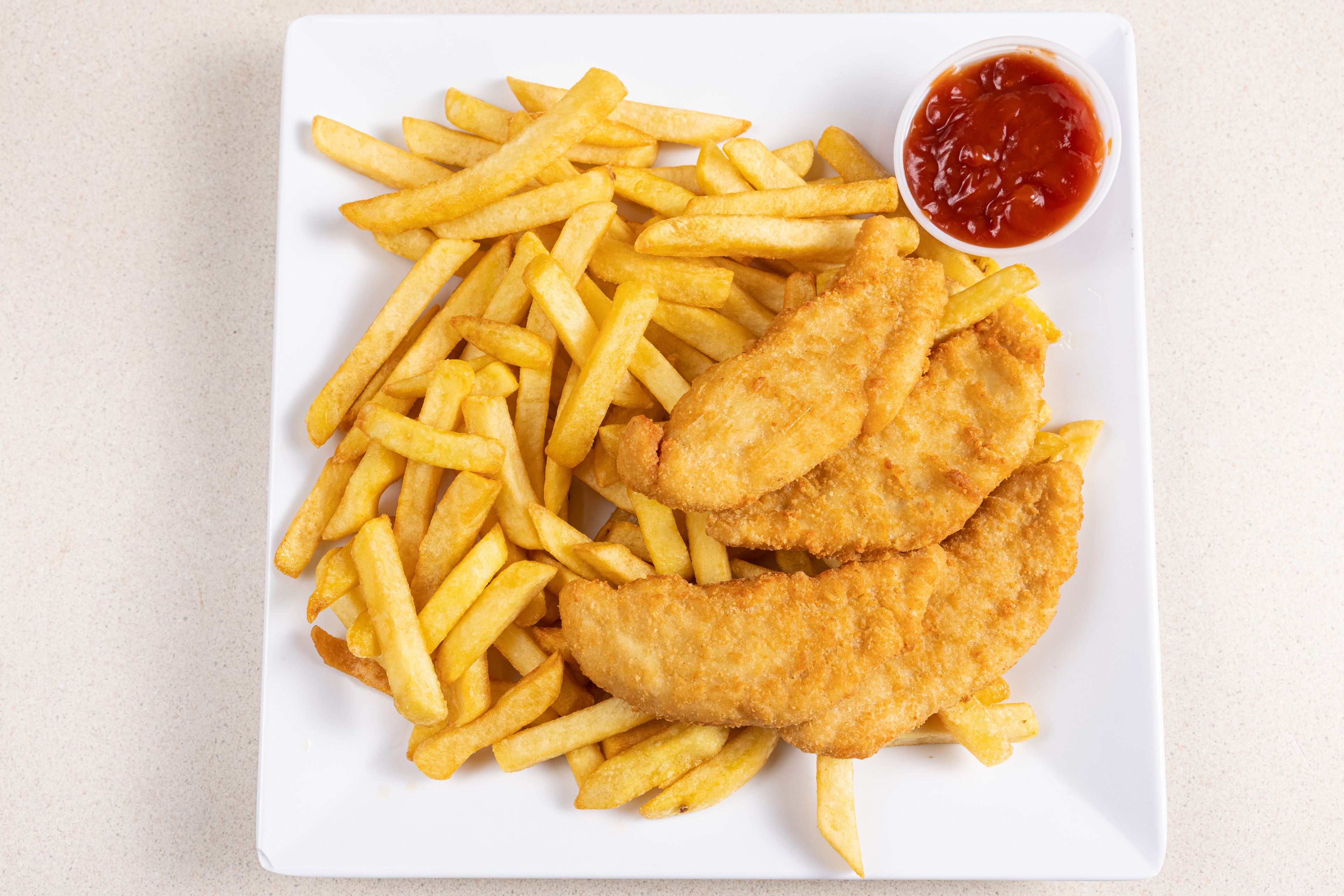 Chicken Fingers With French Fries.