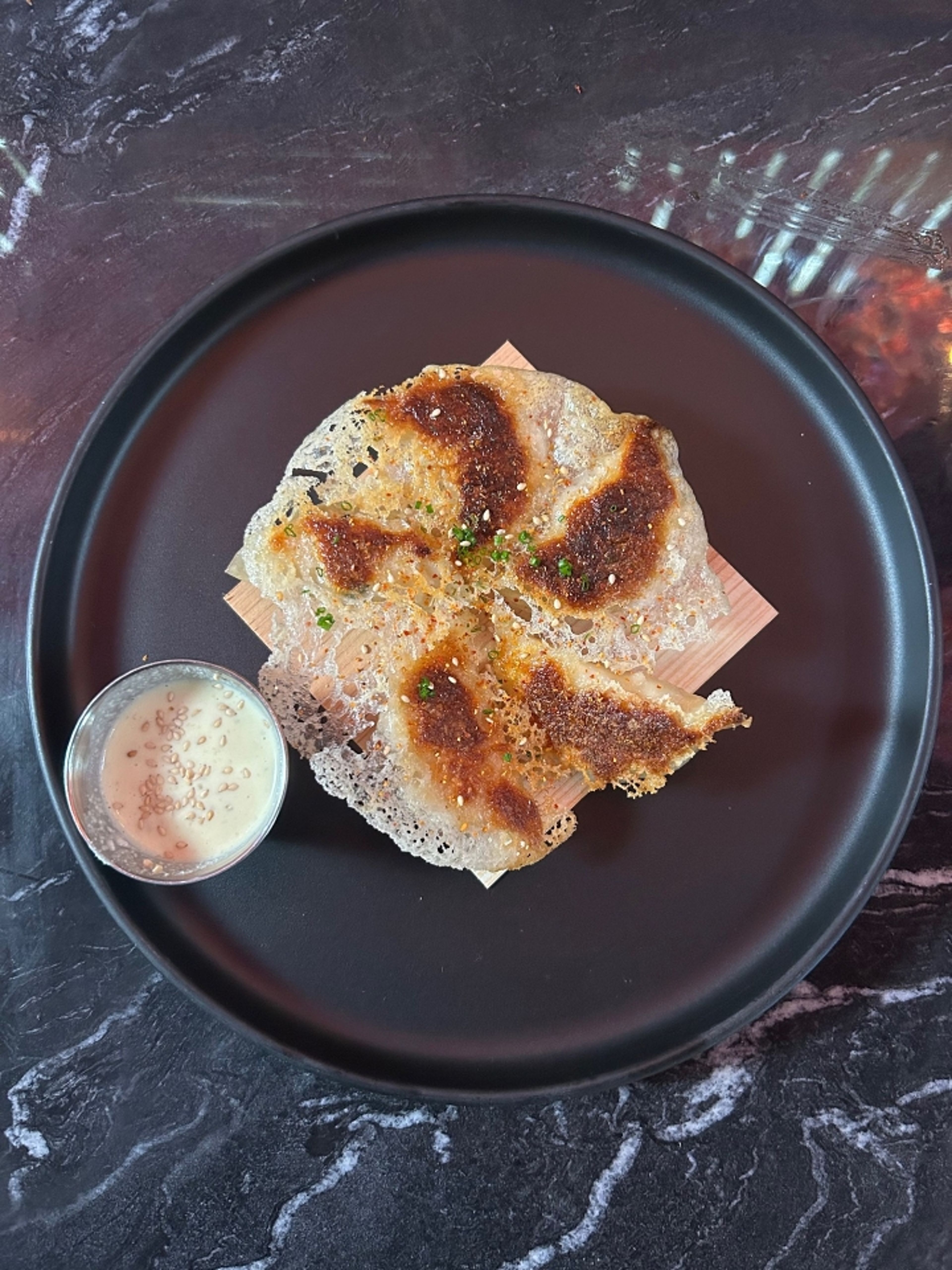 Crispy Lobster Potsticker.