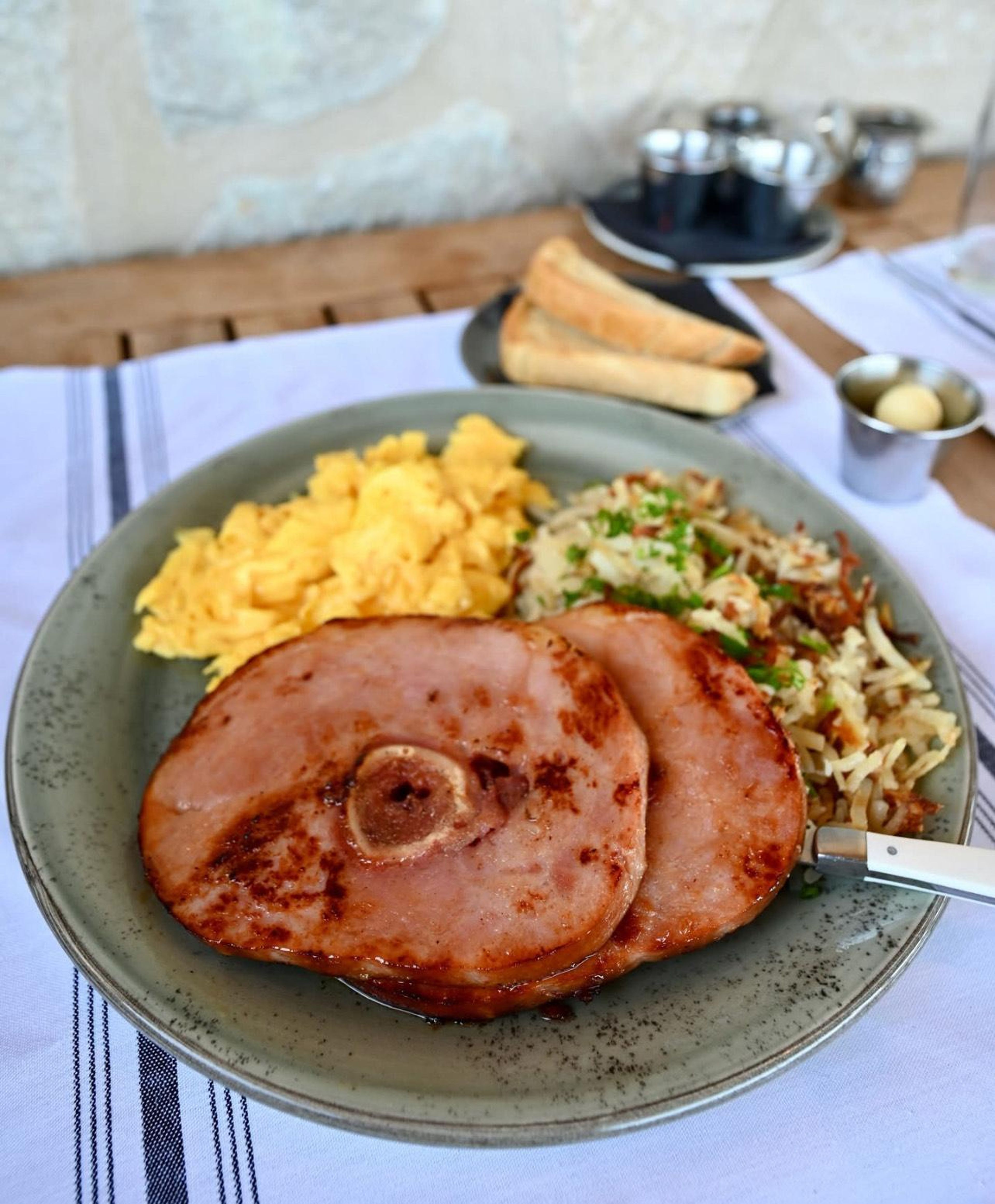 Ham Steak Breakfast.