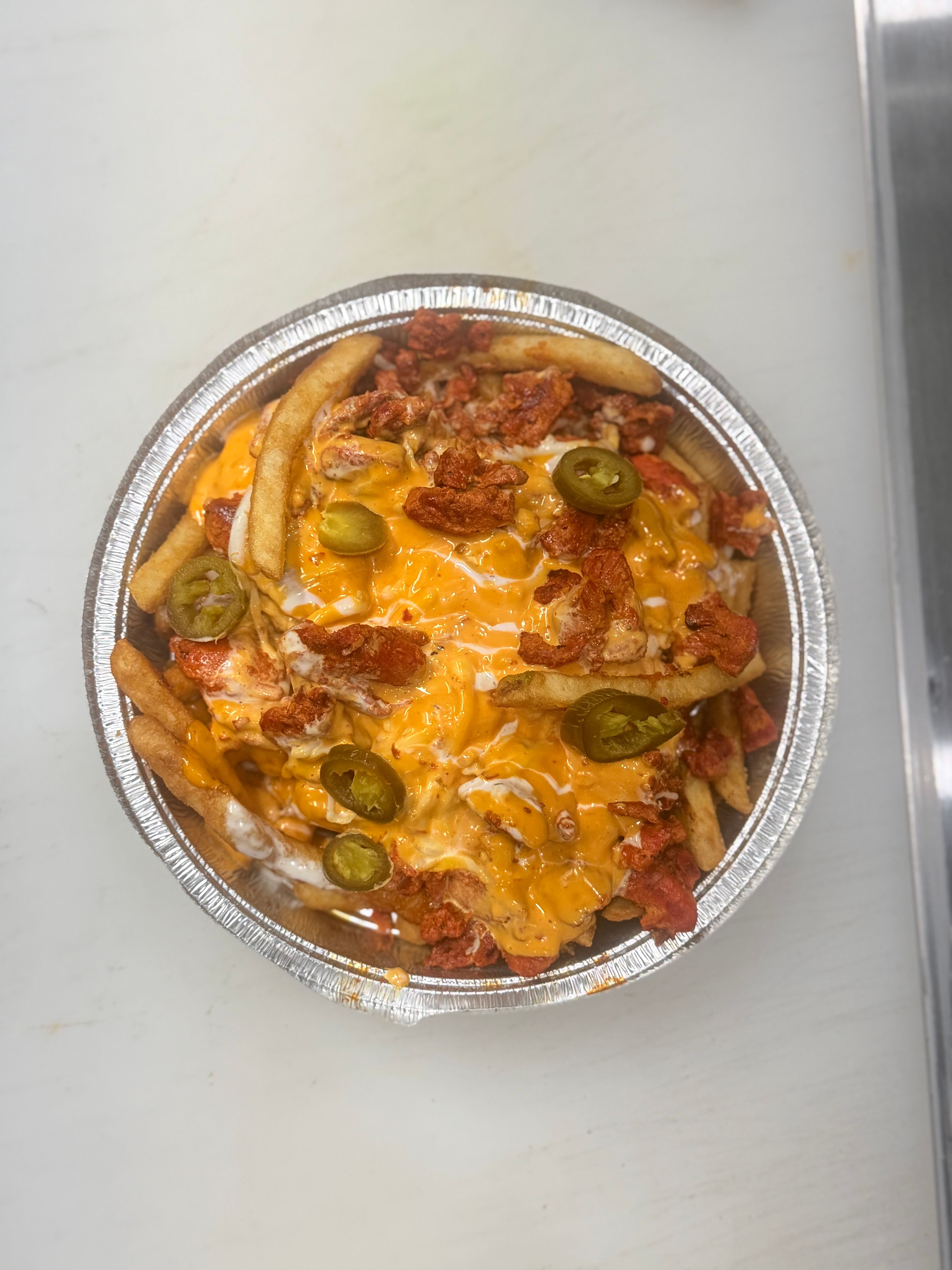 Chicken Gyro Loaded Fries.