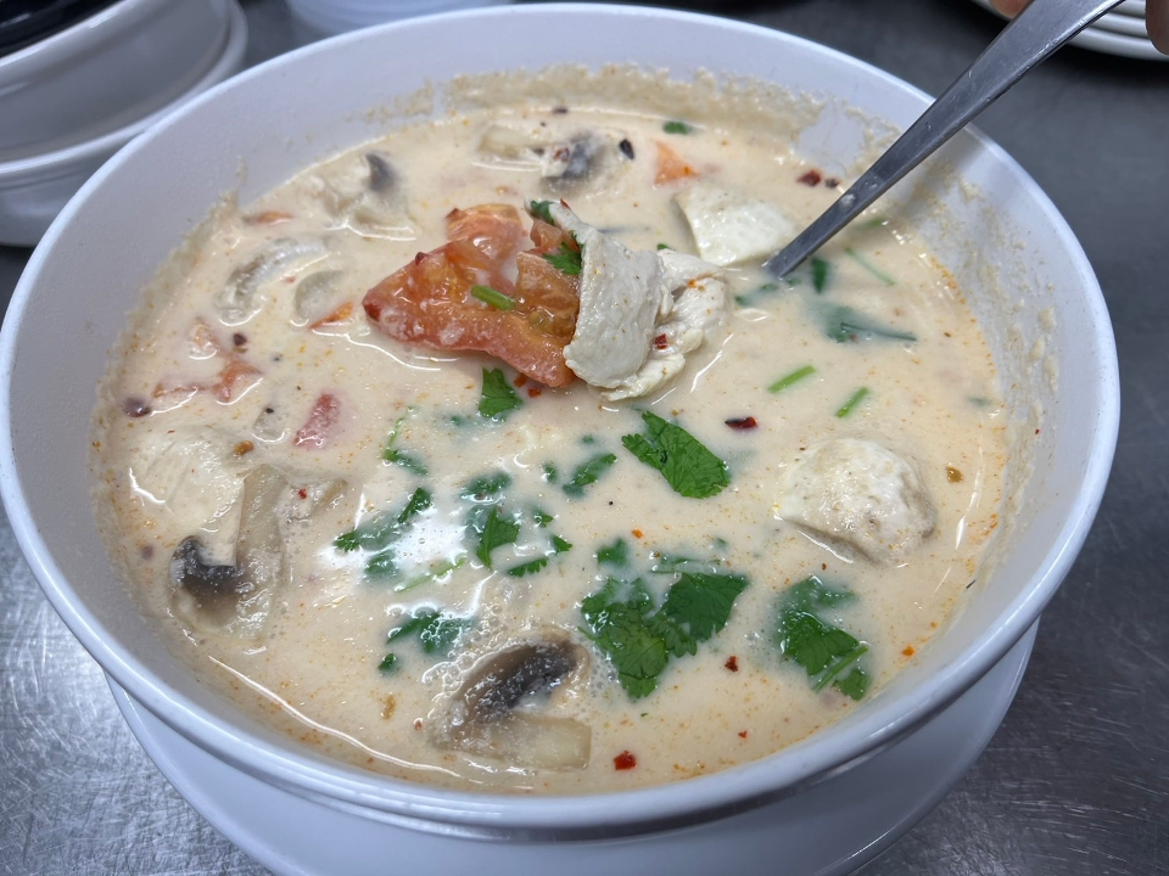 Tom Kha Chicken ( Coconut Soup ).