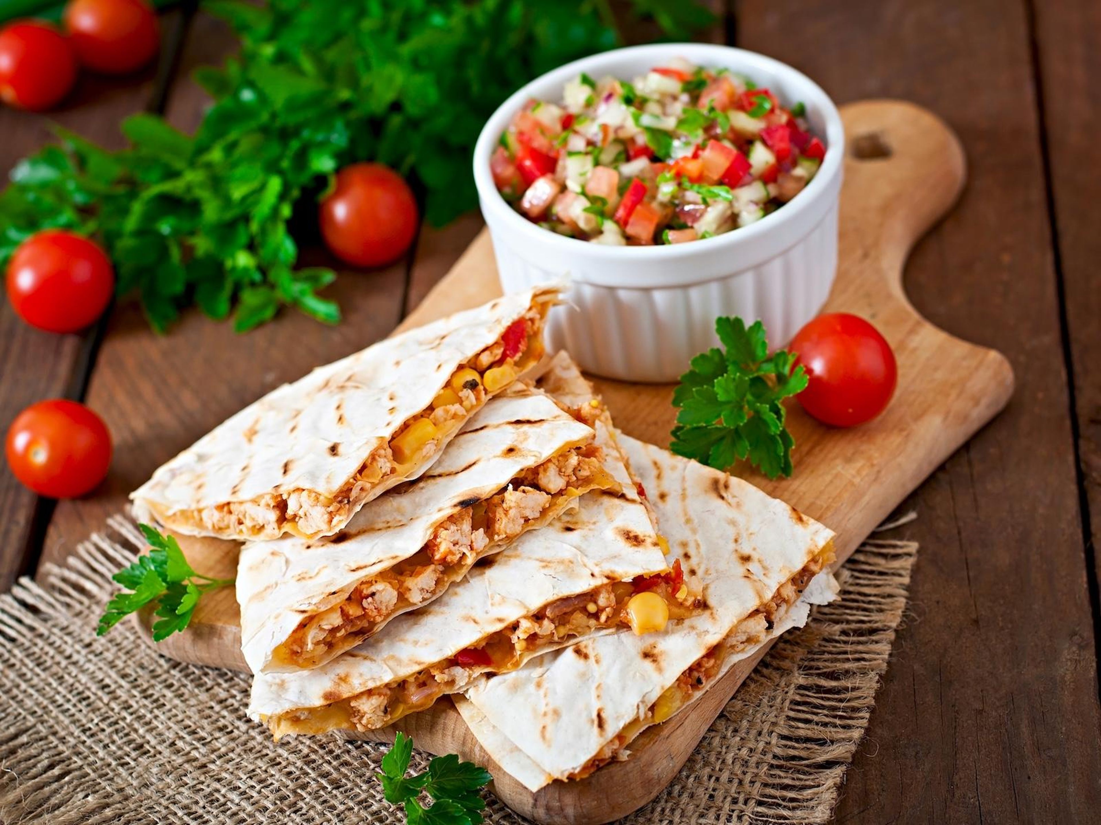 App Shredded Chicken Quesadilla.