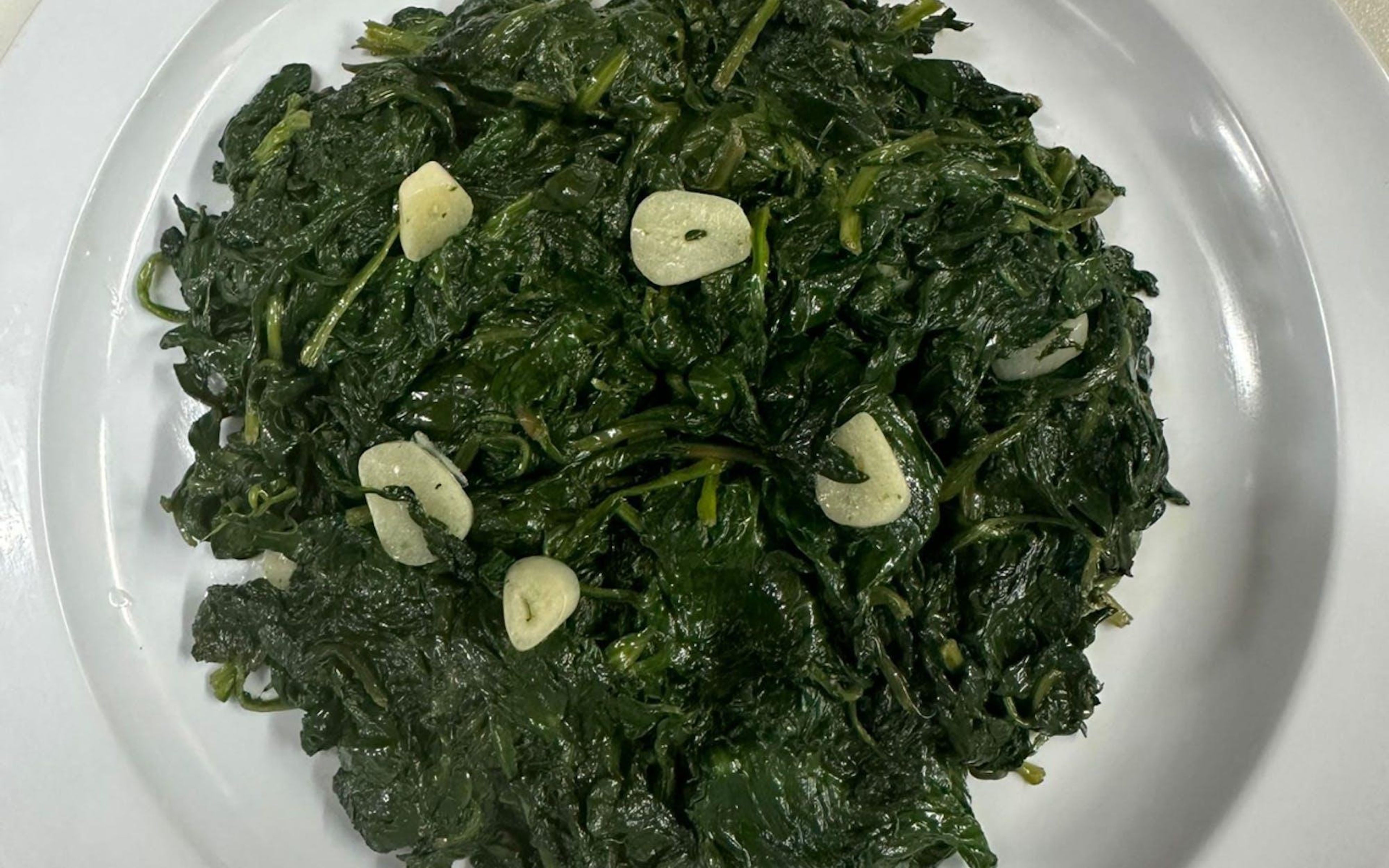Sauteed Spinach.